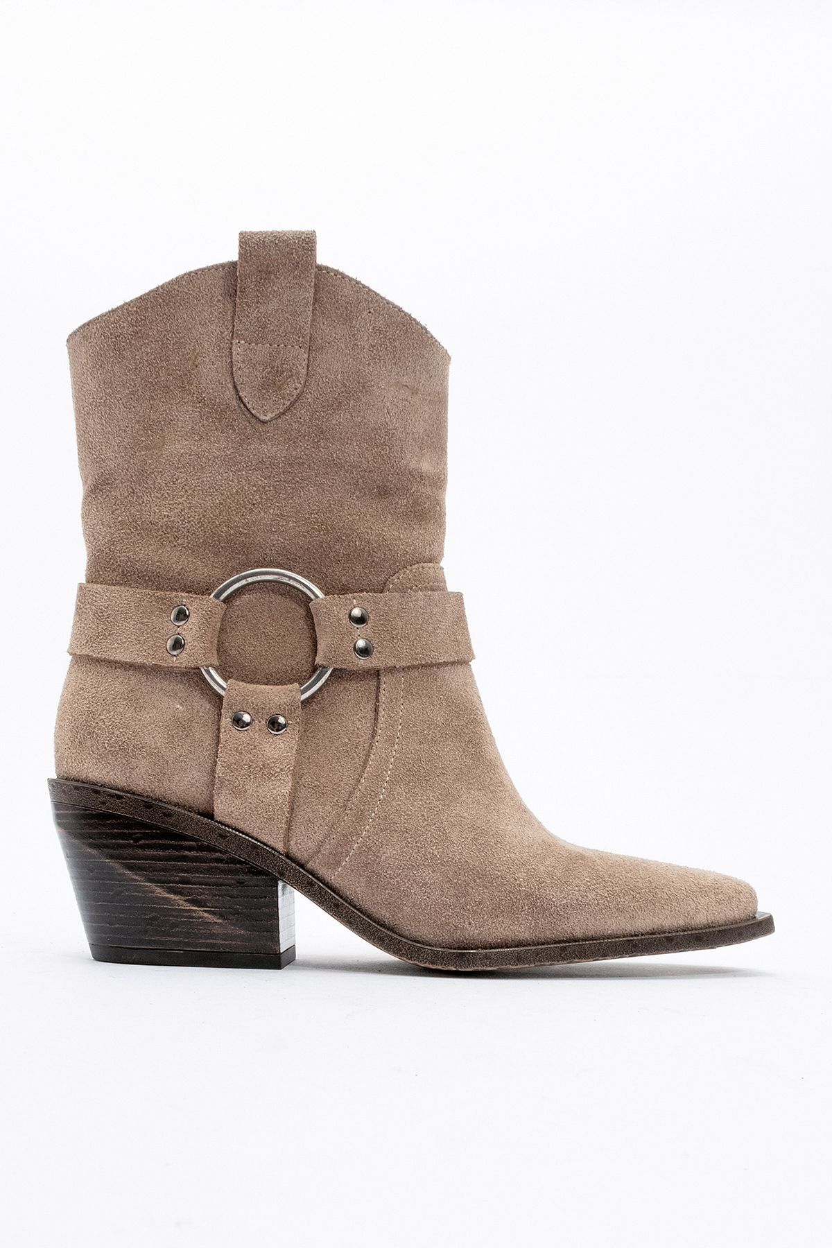 Fandel Deri Kadın Bot Vizon Süet