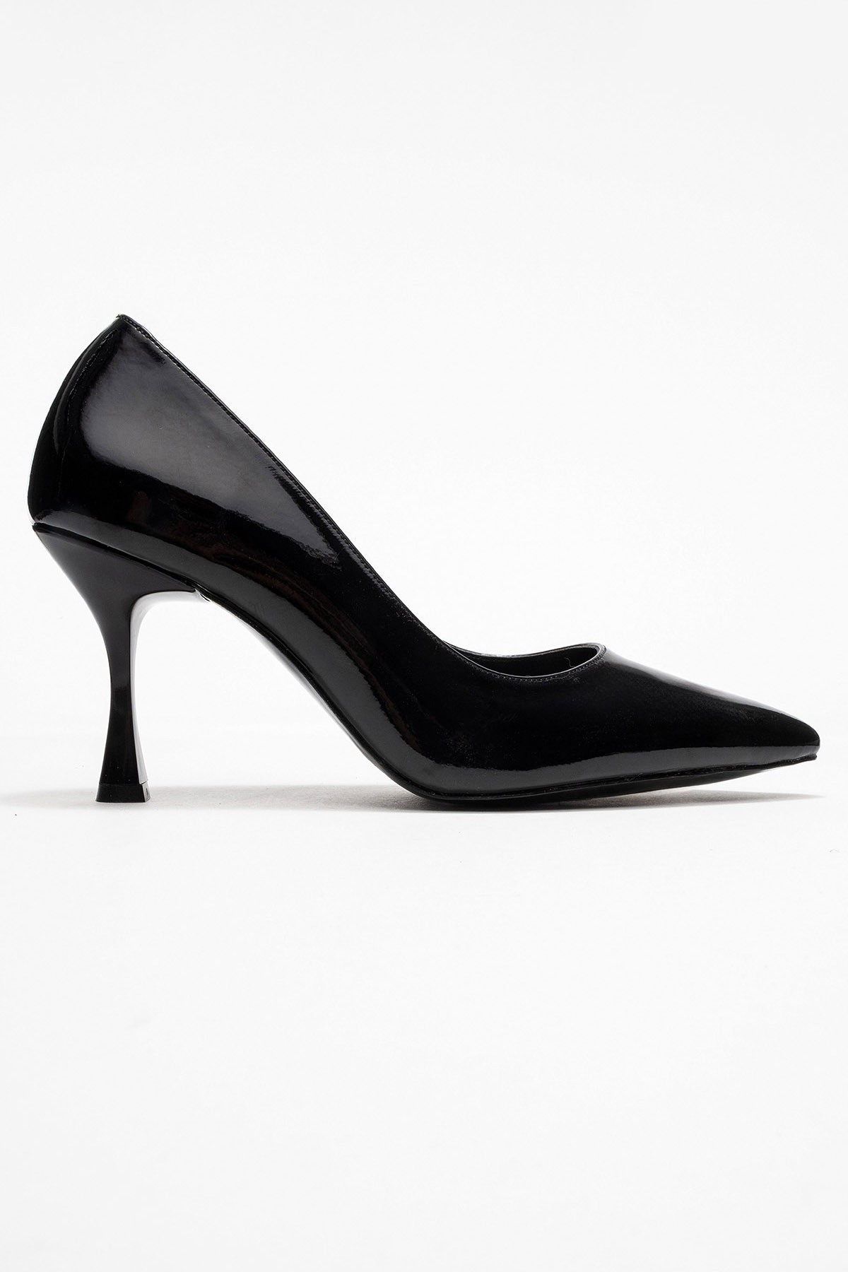 Anesilay Kadın Stiletto Siyah Rugan