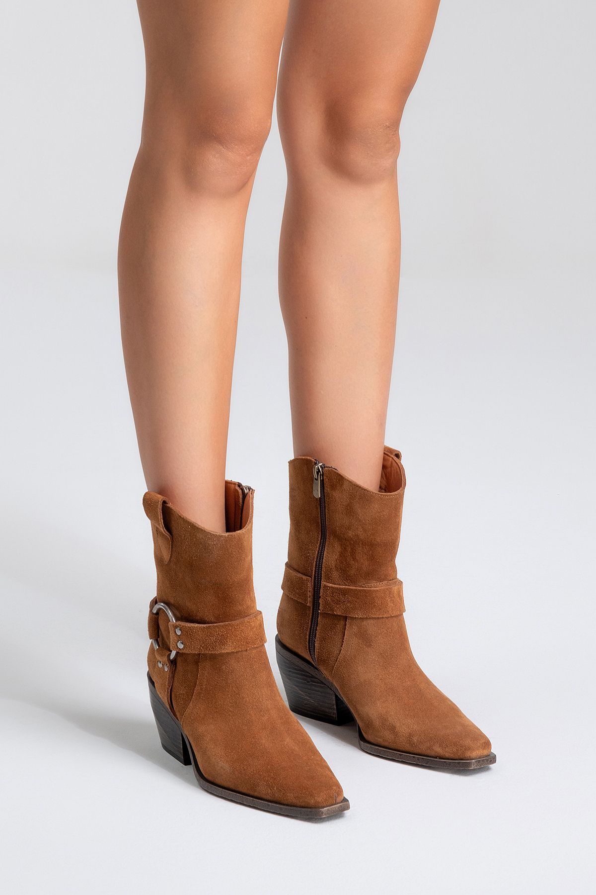 Fandel Deri Kadın Bot Taba Süet