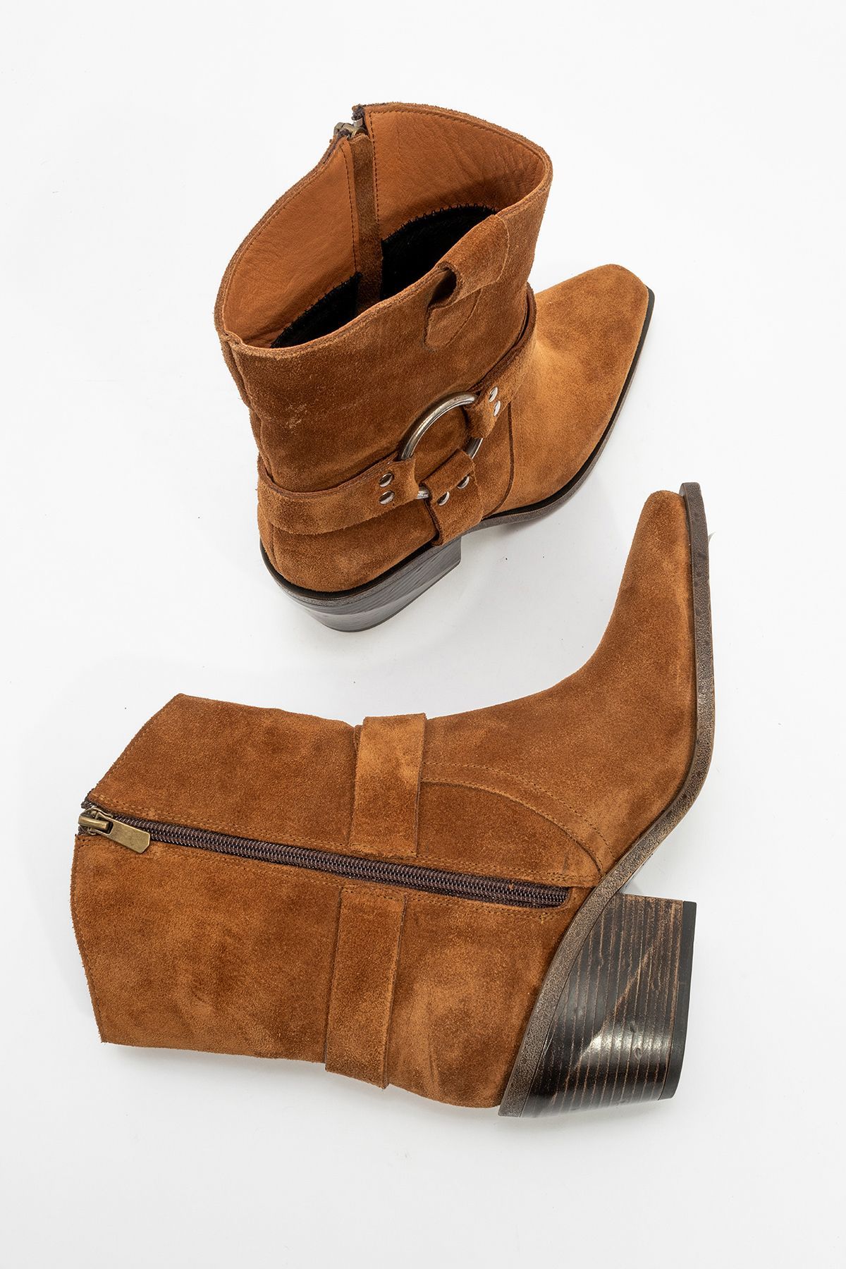 Fandel Deri Kadın Bot Taba Süet