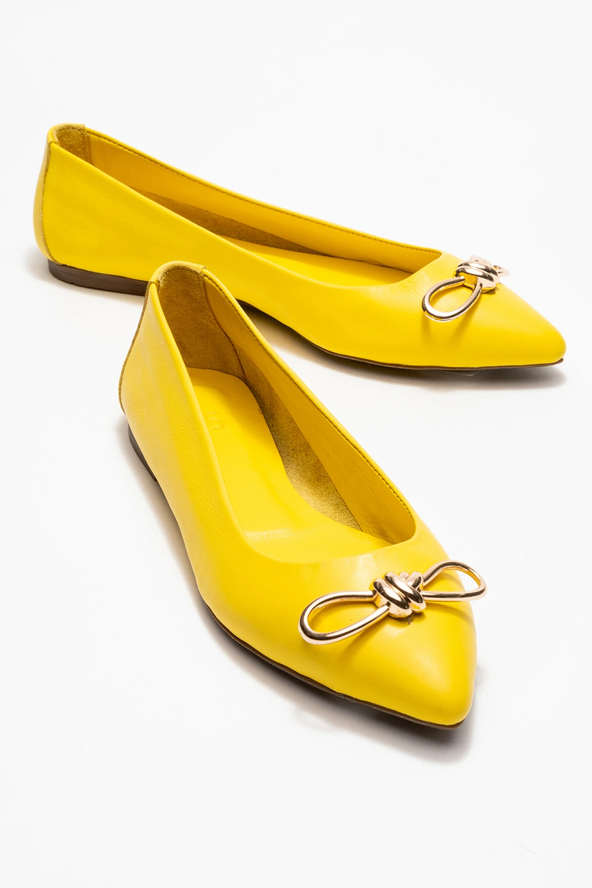 Veibola Kadın Deri Babet Sarı