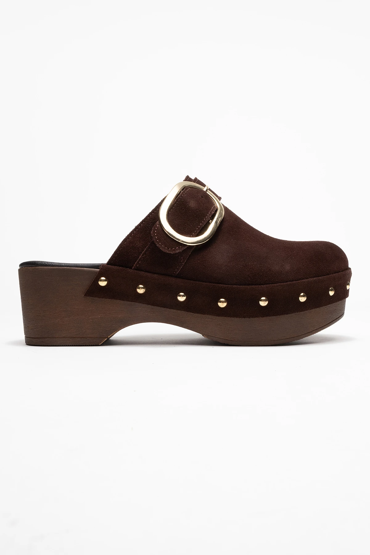 Sylive Kadın Deri Takunya Terlik Kahve Süet