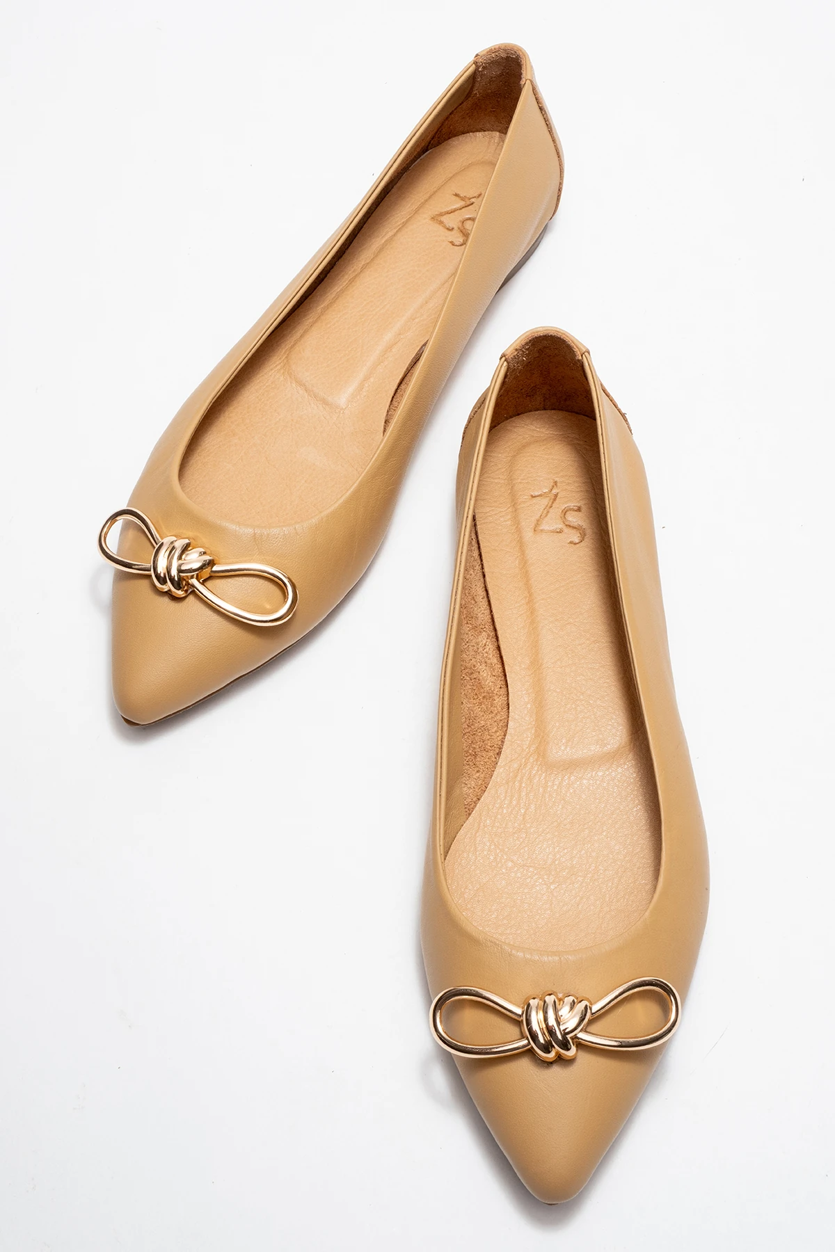 Veibola Kadın Deri Babet Karamel