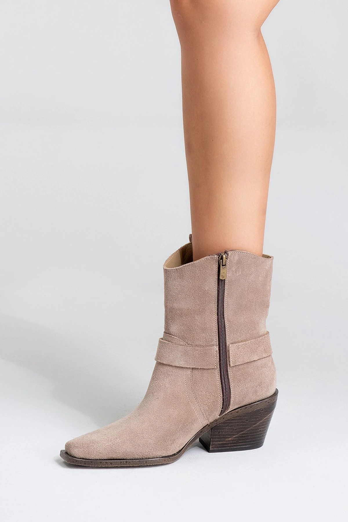 Fandel Deri Kadın Bot Vizon Süet