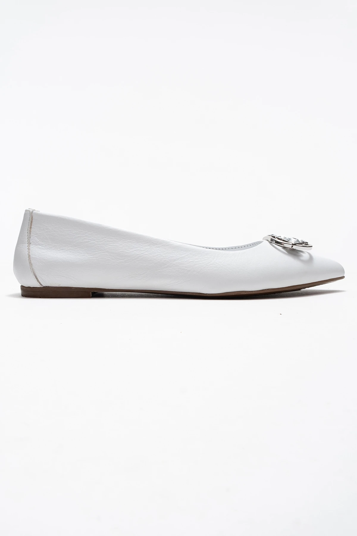 Aaron Kadın Deri Babet Beyaz