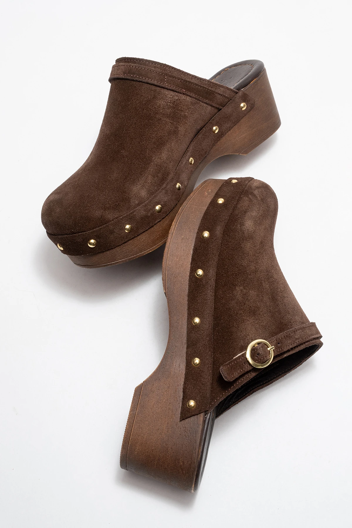 Beloni Kadın Deri Takunya Terlik Kahve Süet