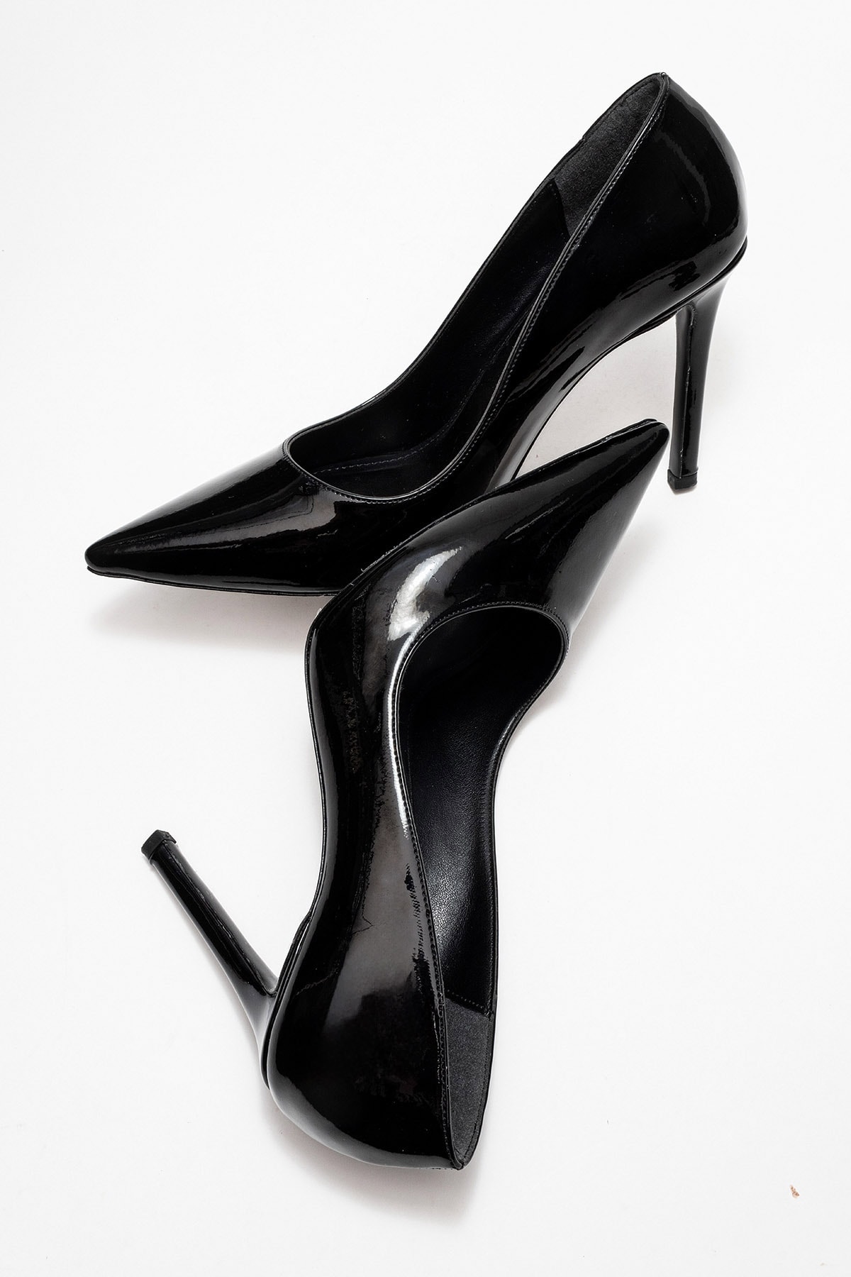 Bolinya Kadın Stiletto Siyah Rugan