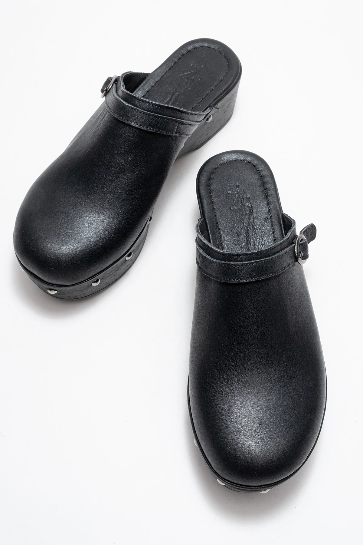 Beloni Kadın Deri Takunya Terlik Siyah