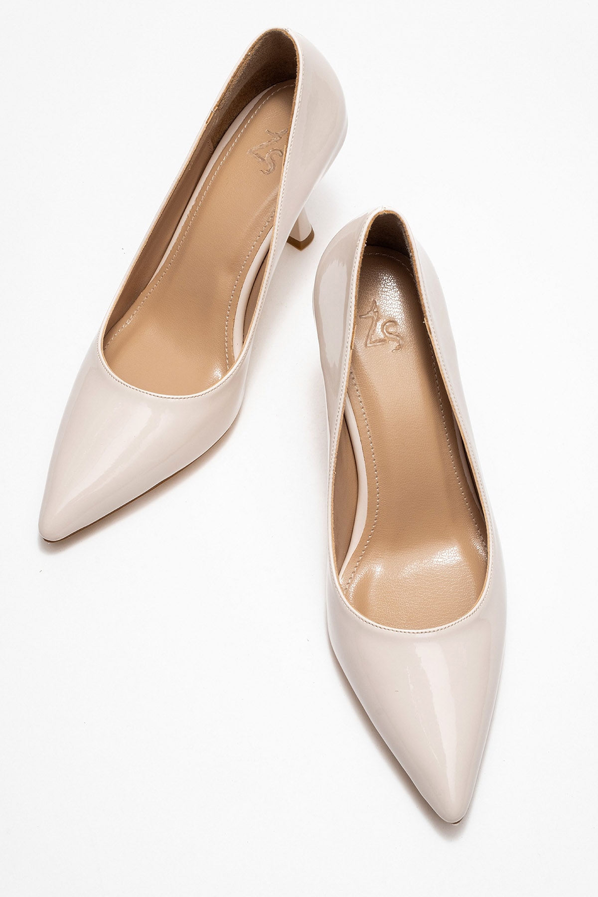 Anesilay Kadın Stiletto Bej Rugan