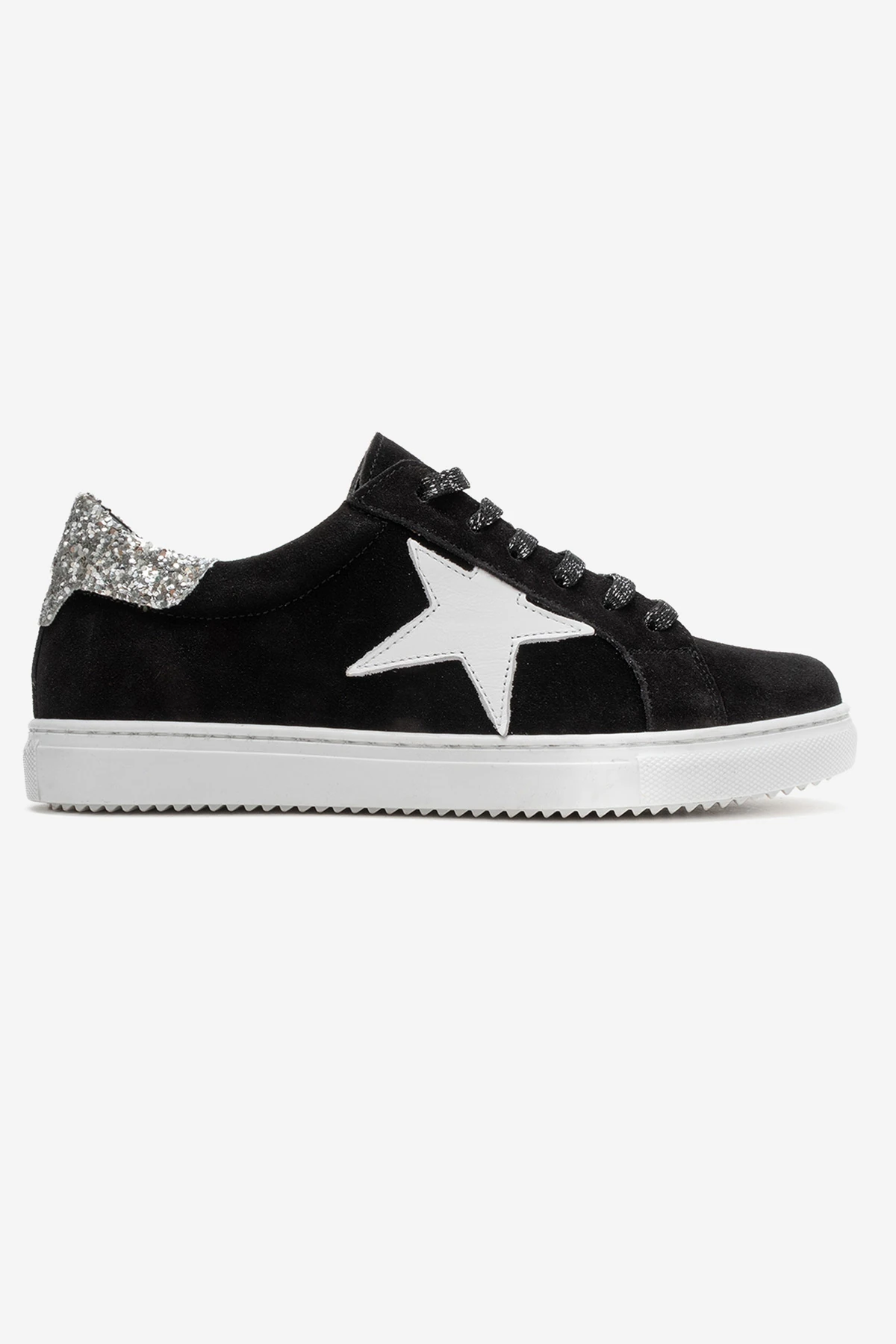 Brendon Kadın Spor Ayakkabı Siyah-Siyahsüet-Cam-Kırığı