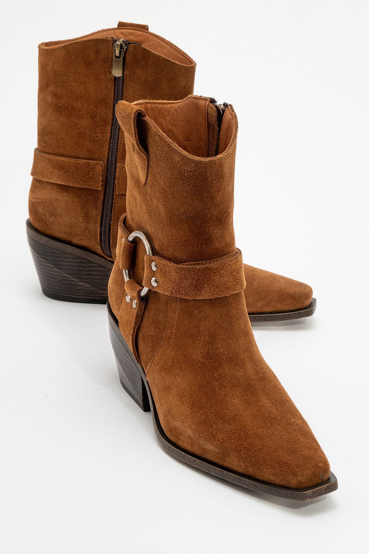 Fandel Deri Kadın Bot Taba Süet