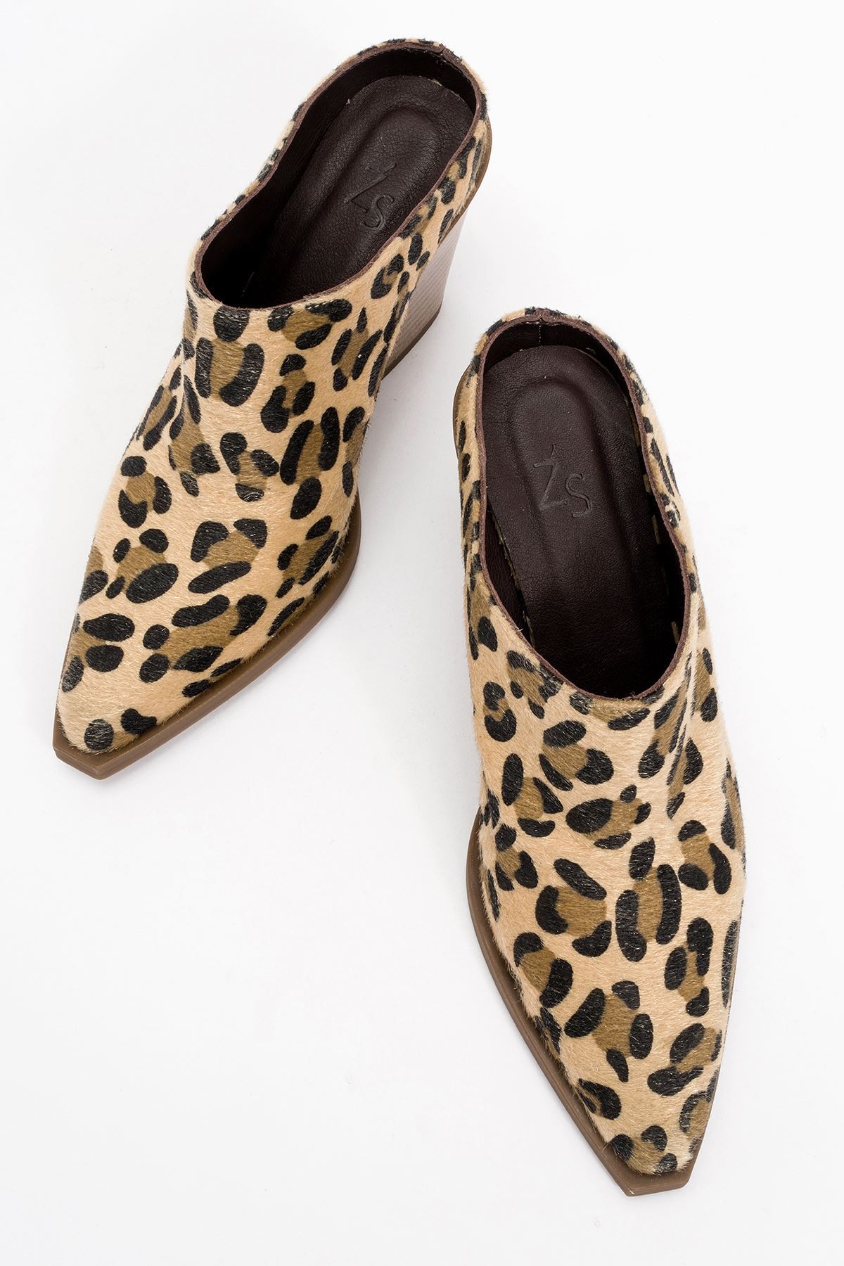 Vendy Kadın Deri  Western Terlik Leopar
