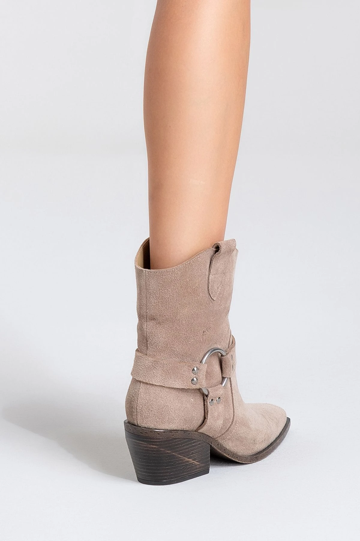 Fandel Deri Kadın Bot Vizon Süet