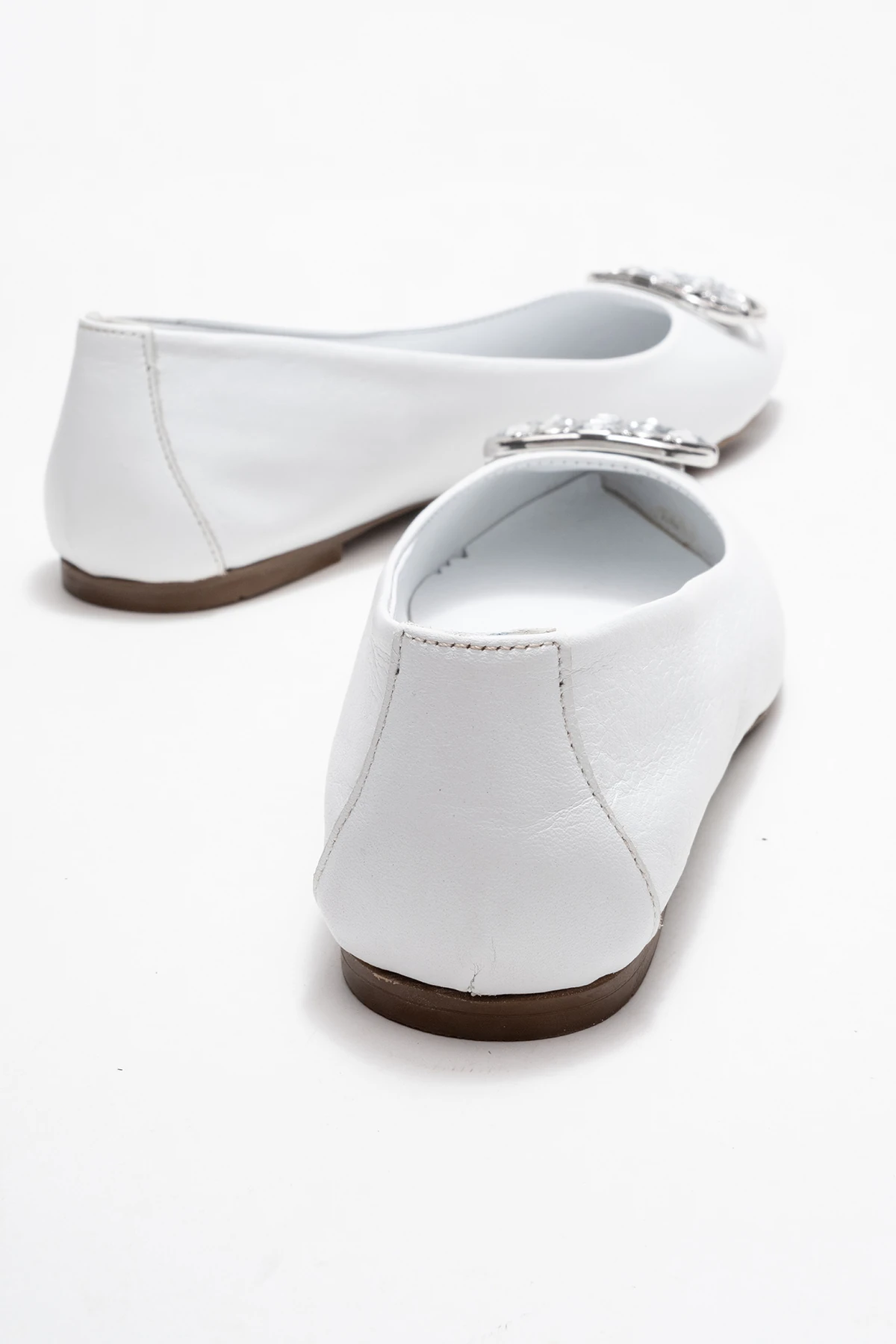Aaron Kadın Deri Babet Beyaz