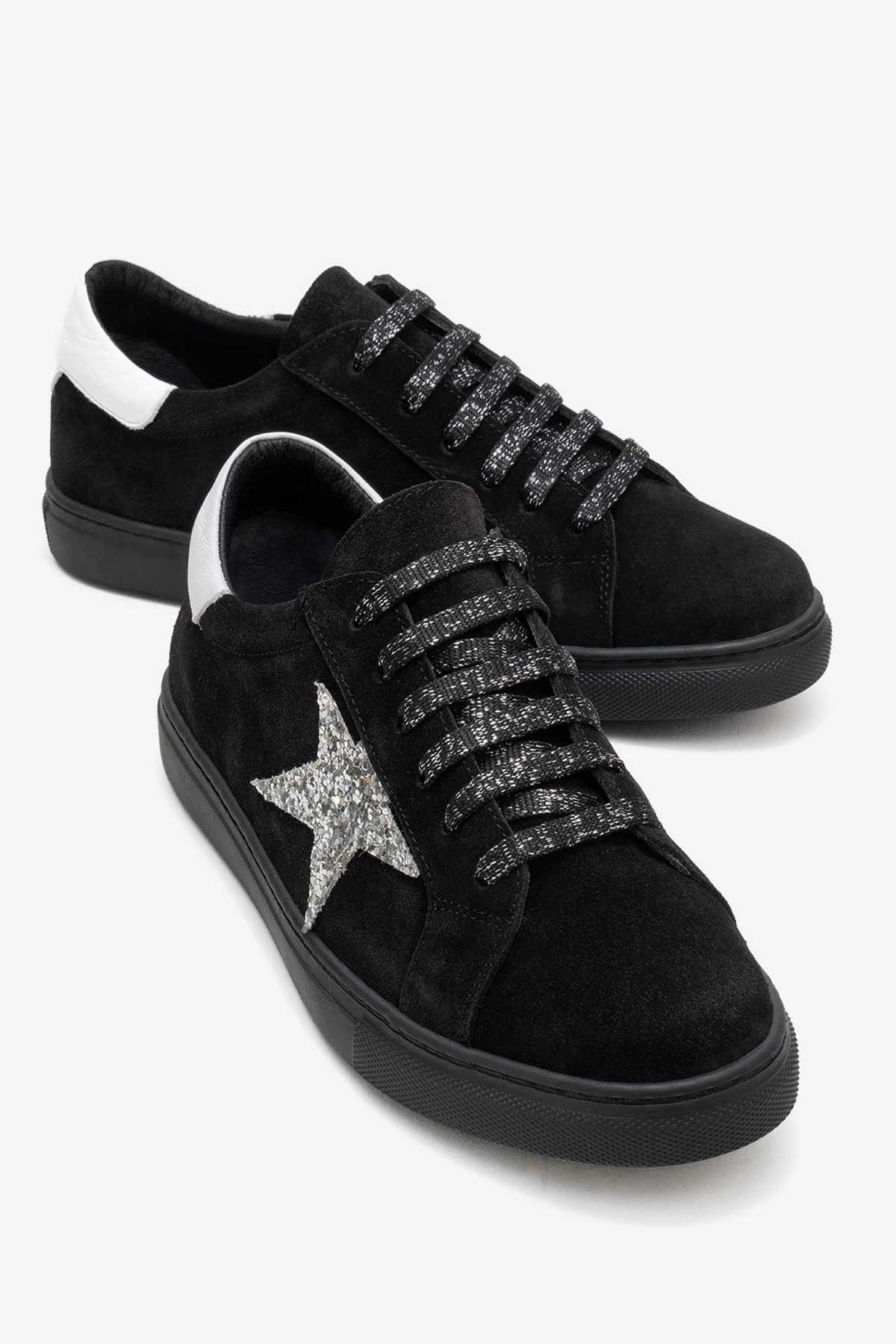 Brendon Kadın Spor Ayakkabı Siyah-Siyahsüet-Beyaz