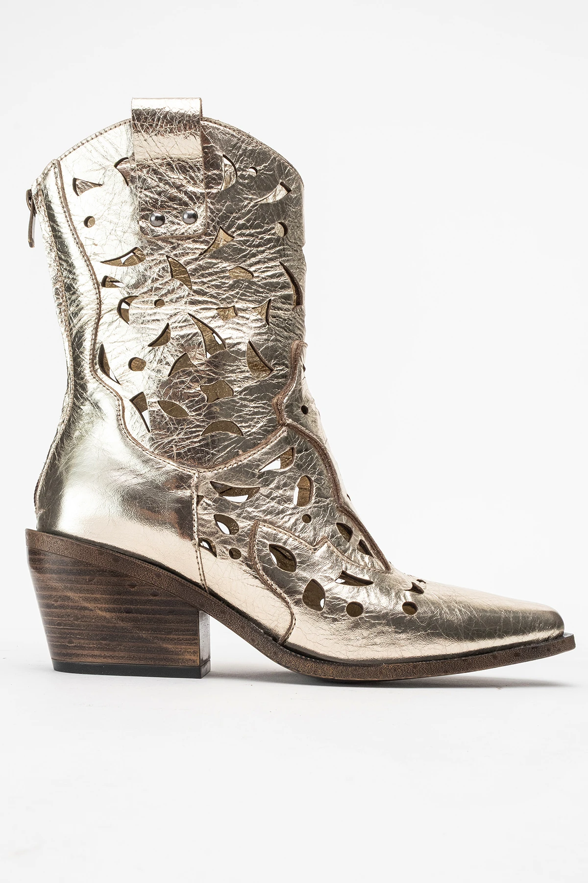 Heydelin Kadın Hakiki Deri Dore  Western Bot