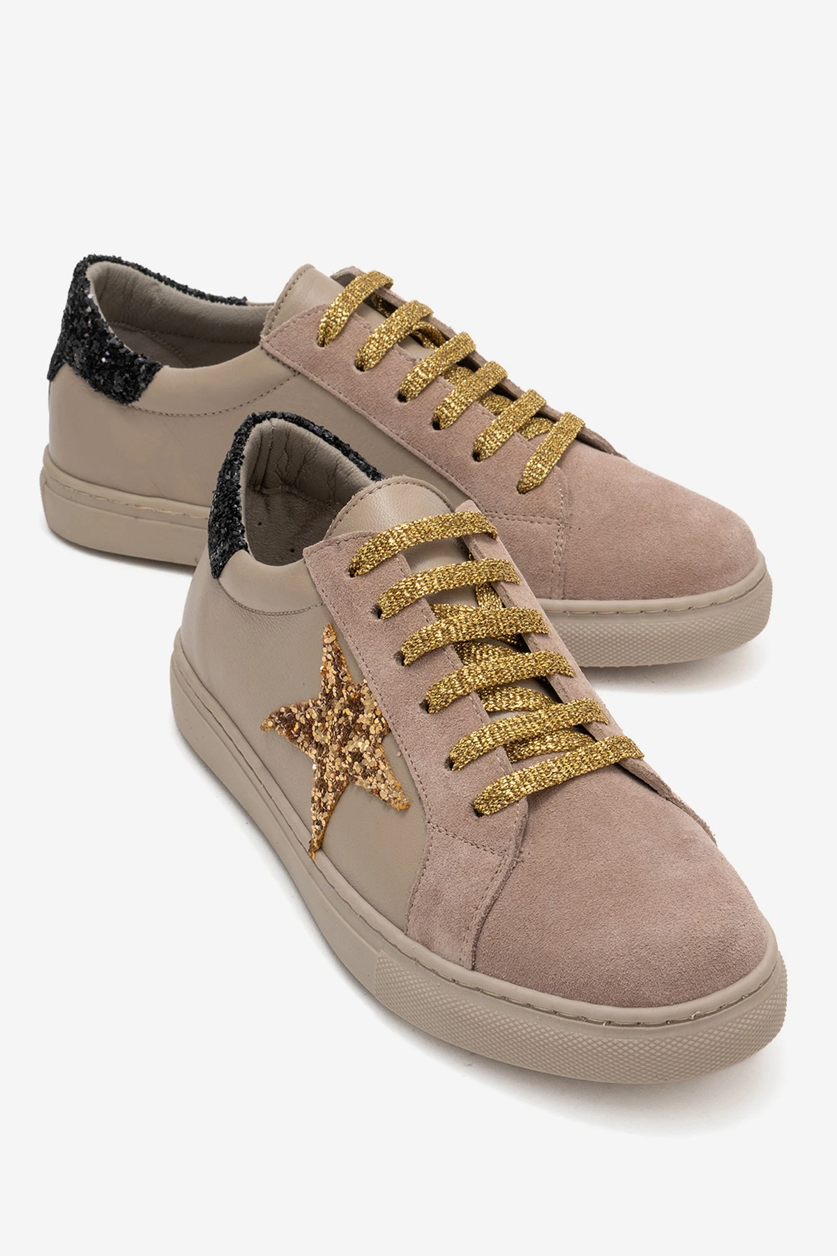 Brendon Kadın Spor Ayakkabı Gri-Grisüet-Dore-Cam-kırığı