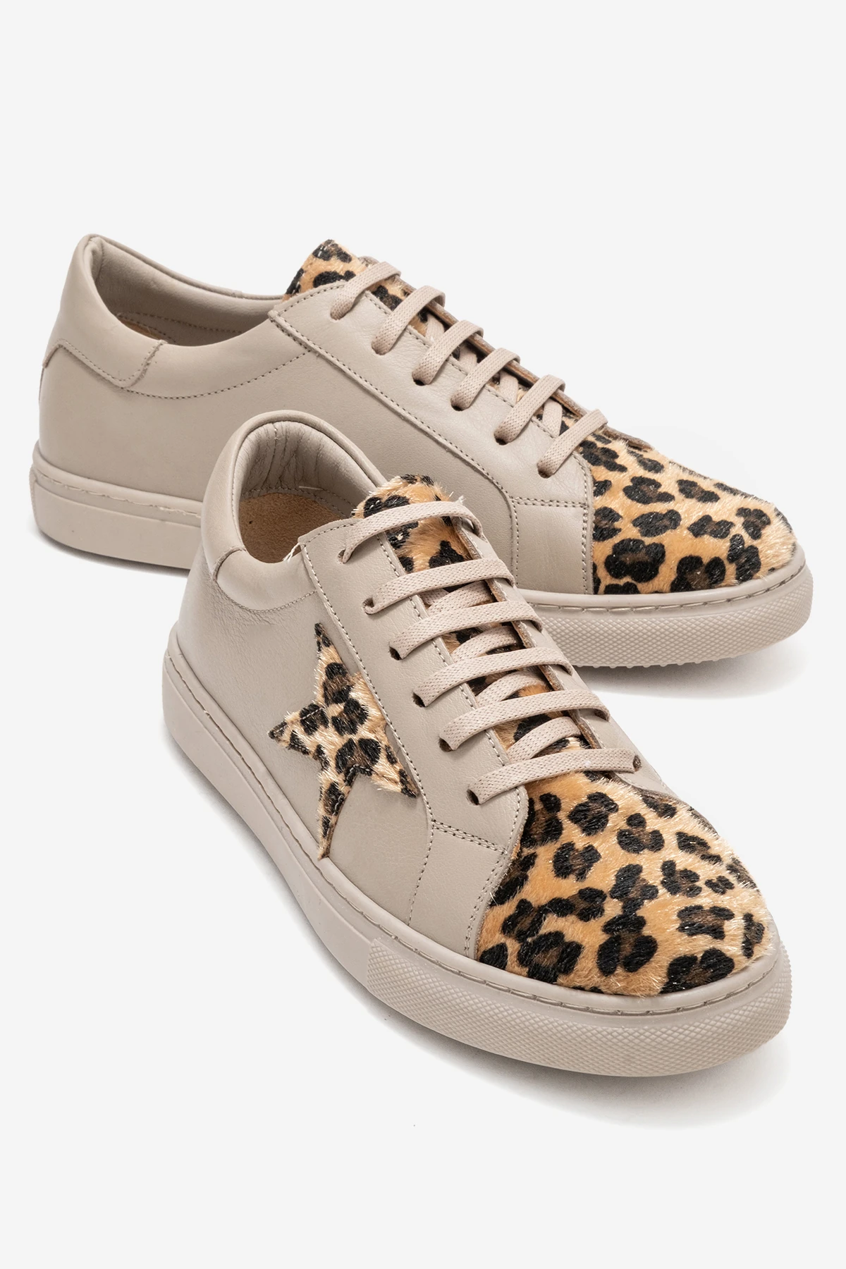 Brendon Kadın Spor Ayakkabı Gri-Leopar