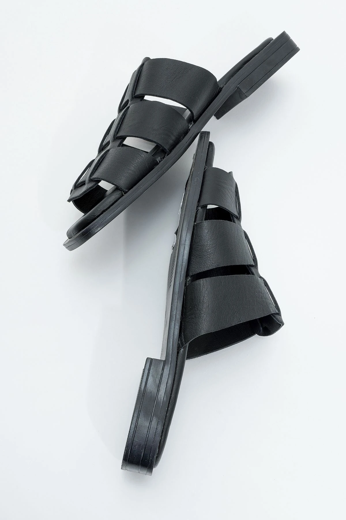 Henny Kadın Deri Terlik Siyah