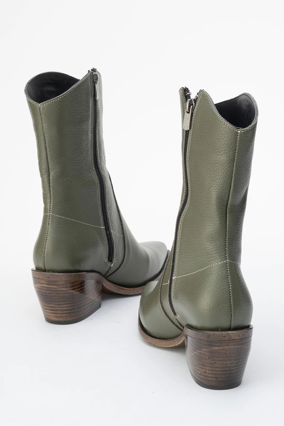 Farly Deri Kadın Bot Haki