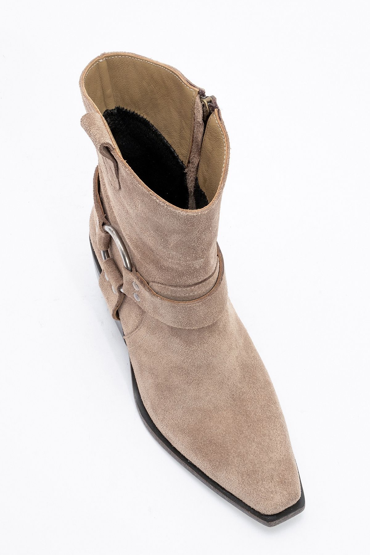 Fandel Deri Kadın Bot Vizon Süet