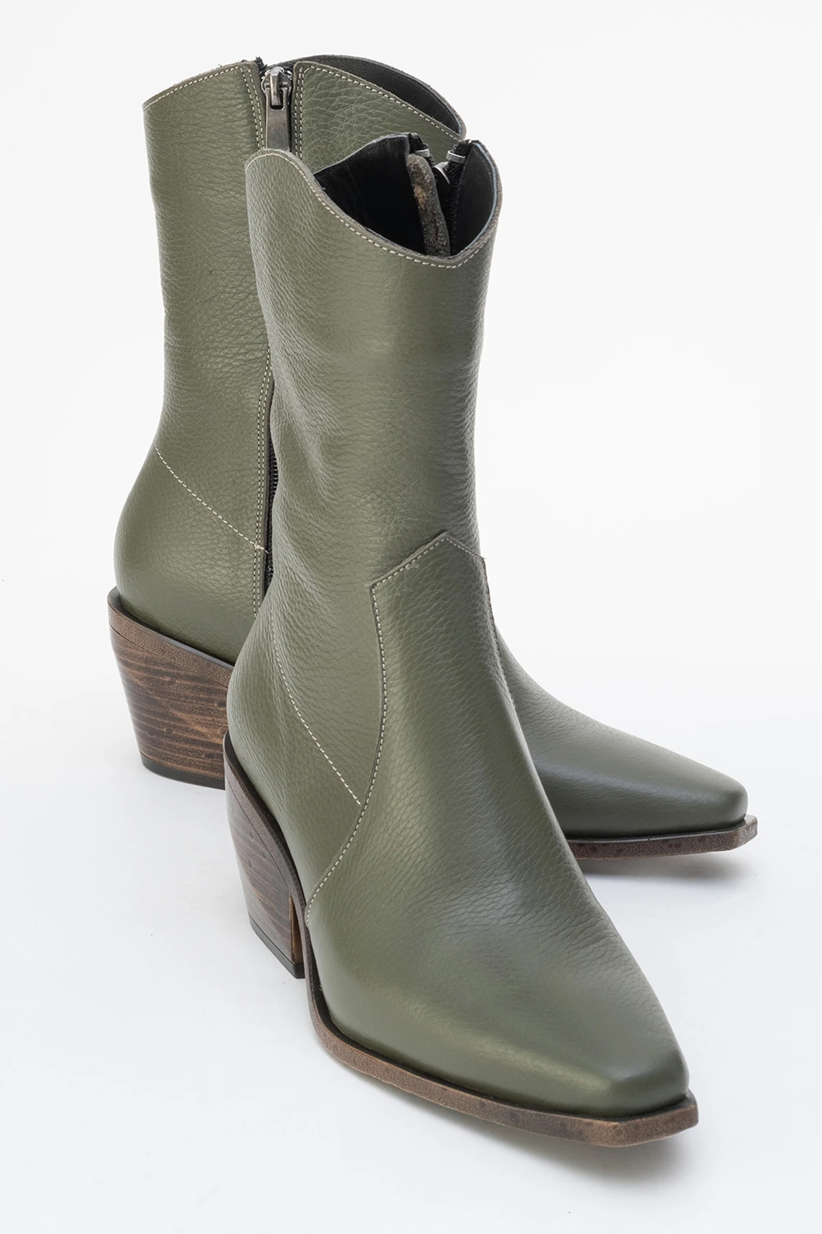 Farly Deri Kadın Bot Haki