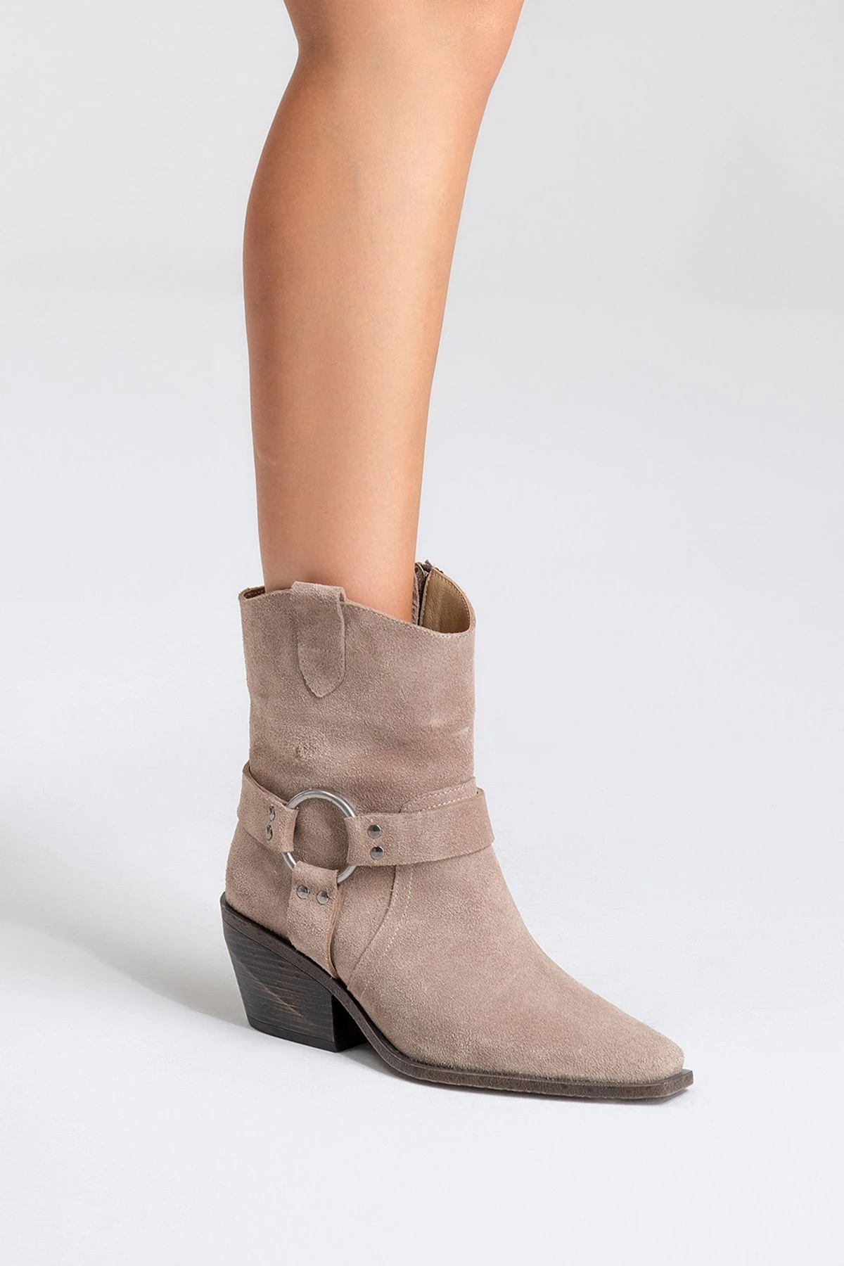 Fandel Deri Kadın Bot Vizon Süet