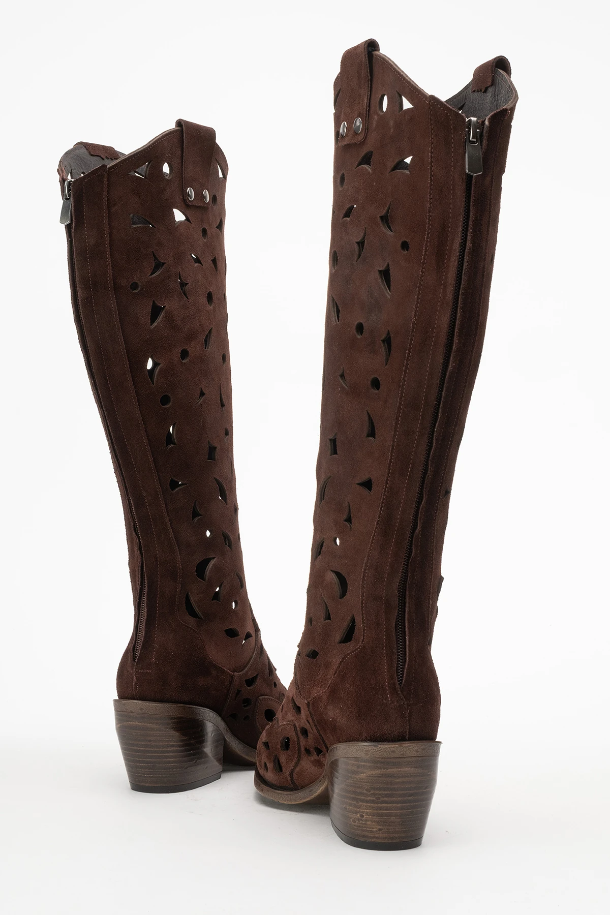 Harcy Kadın Hakiki Deri Kahve Süet Western Bot