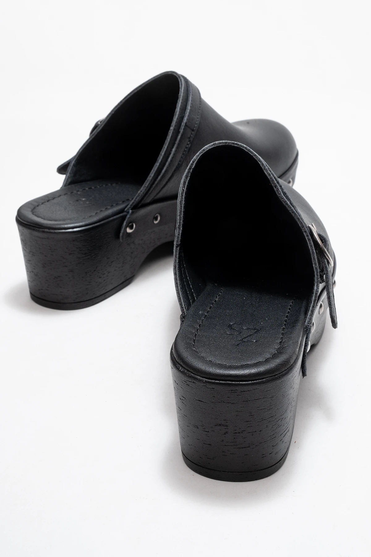 Beloni Kadın Deri Takunya Terlik Siyah