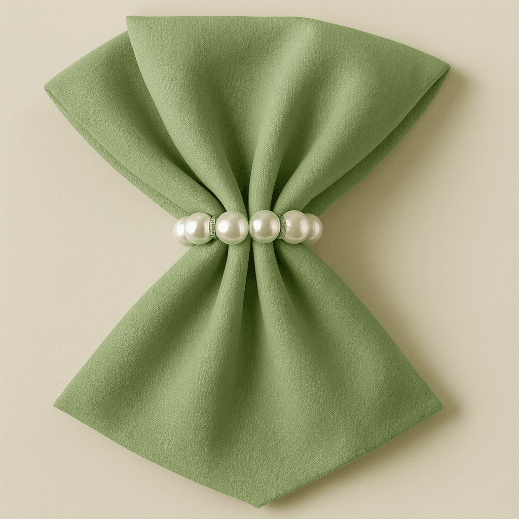Açık Mint 45x45cm Kumaş Peçete (Halka Hediyeli)