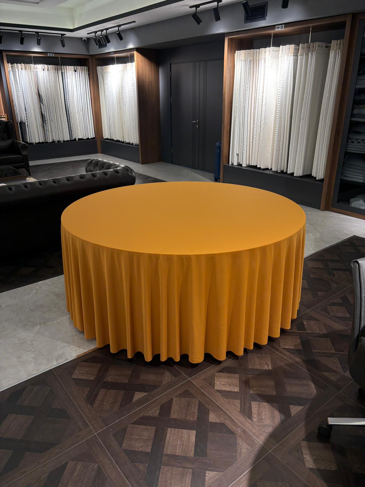 Hardal Sarısı 320cm Masa Örtüsü / Jarse Kumaş