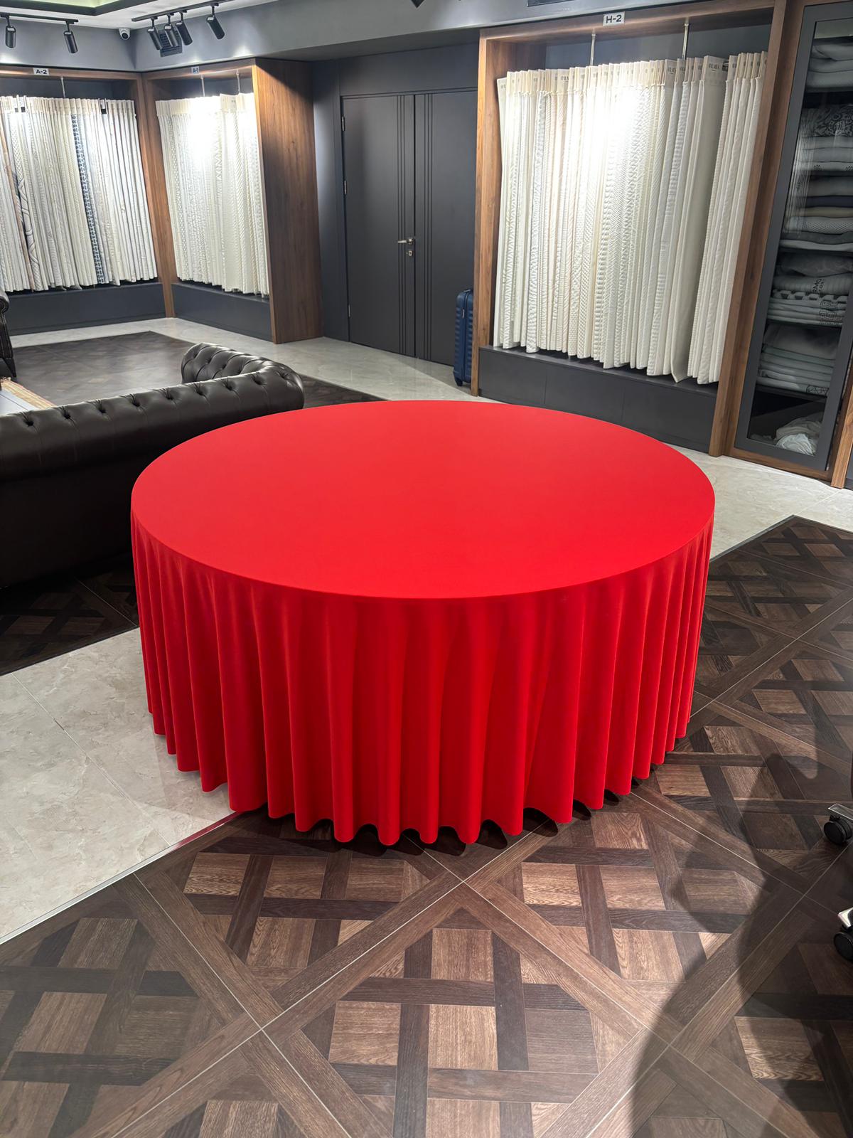 Kırmızı 320cm Masa Örtüsü / Jarse Kumaş