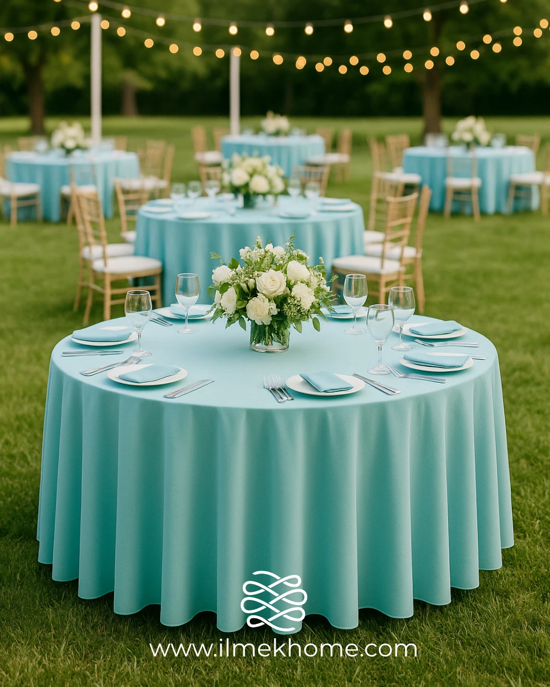 Turkuaz 320cm Masa Örtüsü / Jarse Kumaş