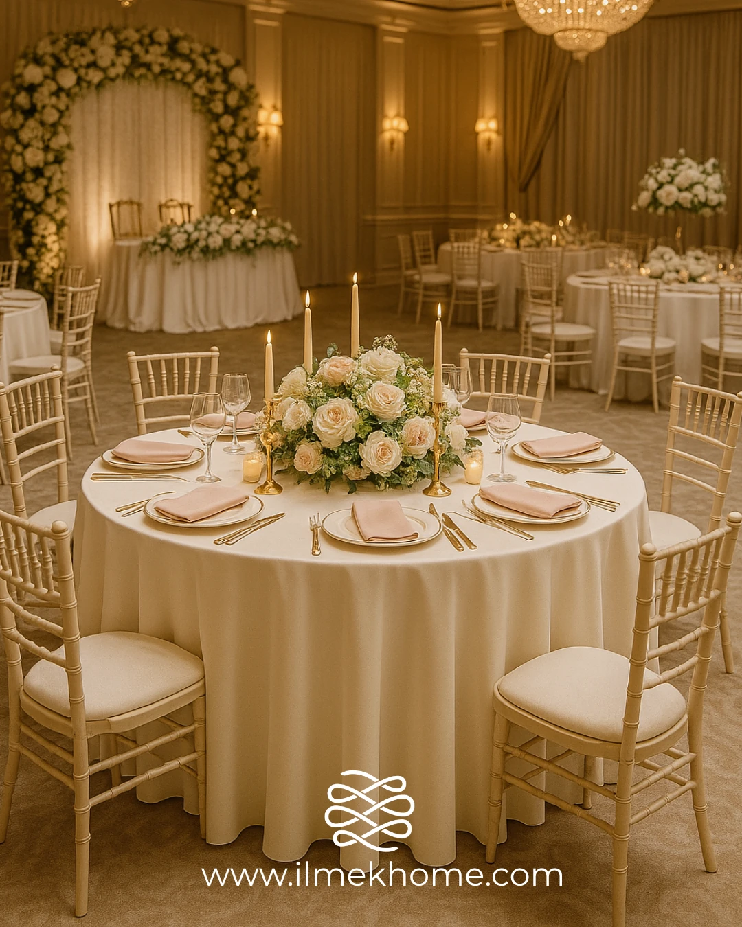 Krem 320cm Masa Örtüsü / Jarse Kumaş