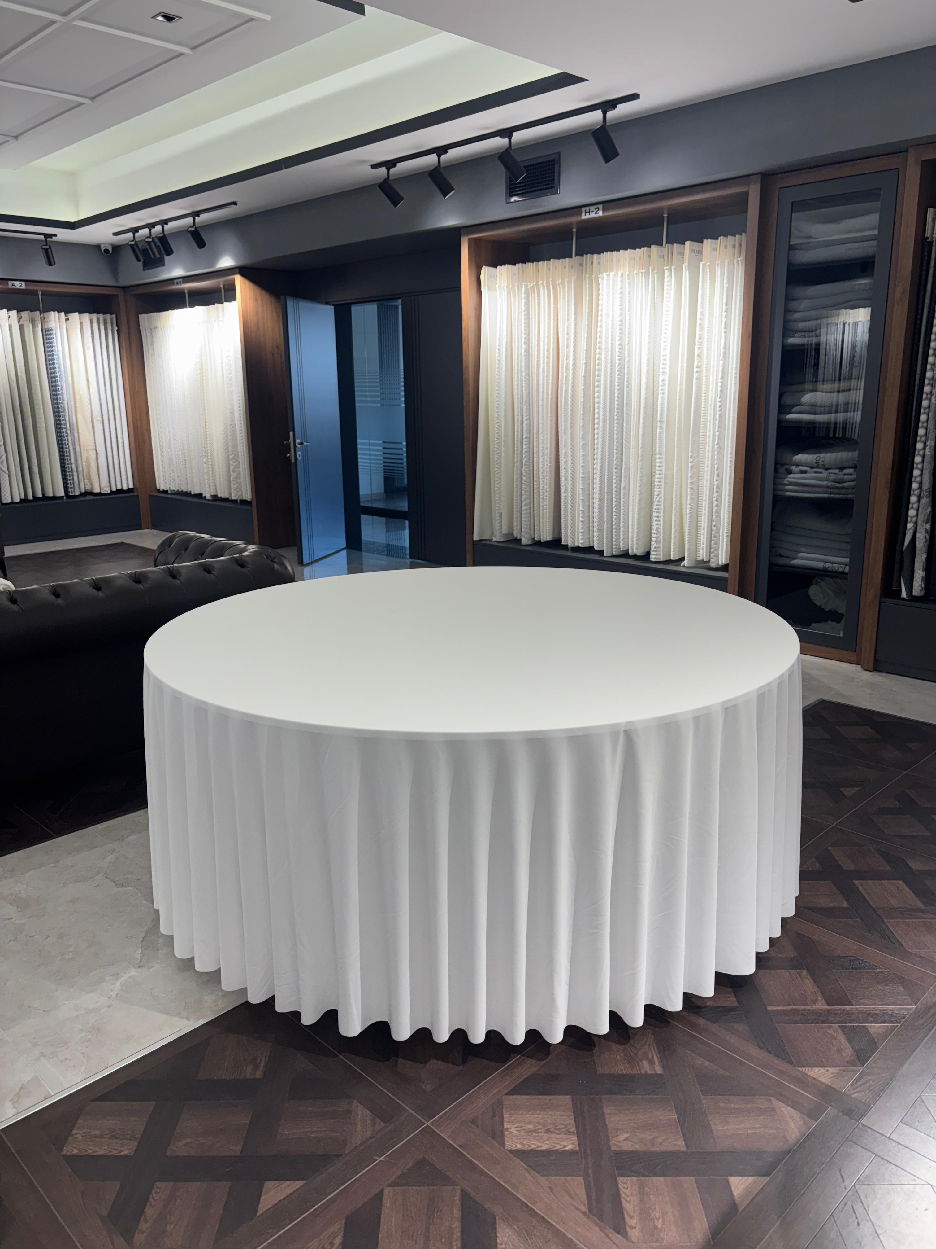 Kırık Beyaz(Ekru) 320cm Masa Örtüsü / Jarse Kumaş