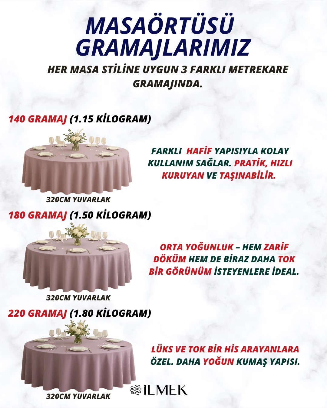 Krem 320cm Masa Örtüsü / Jarse Kumaş