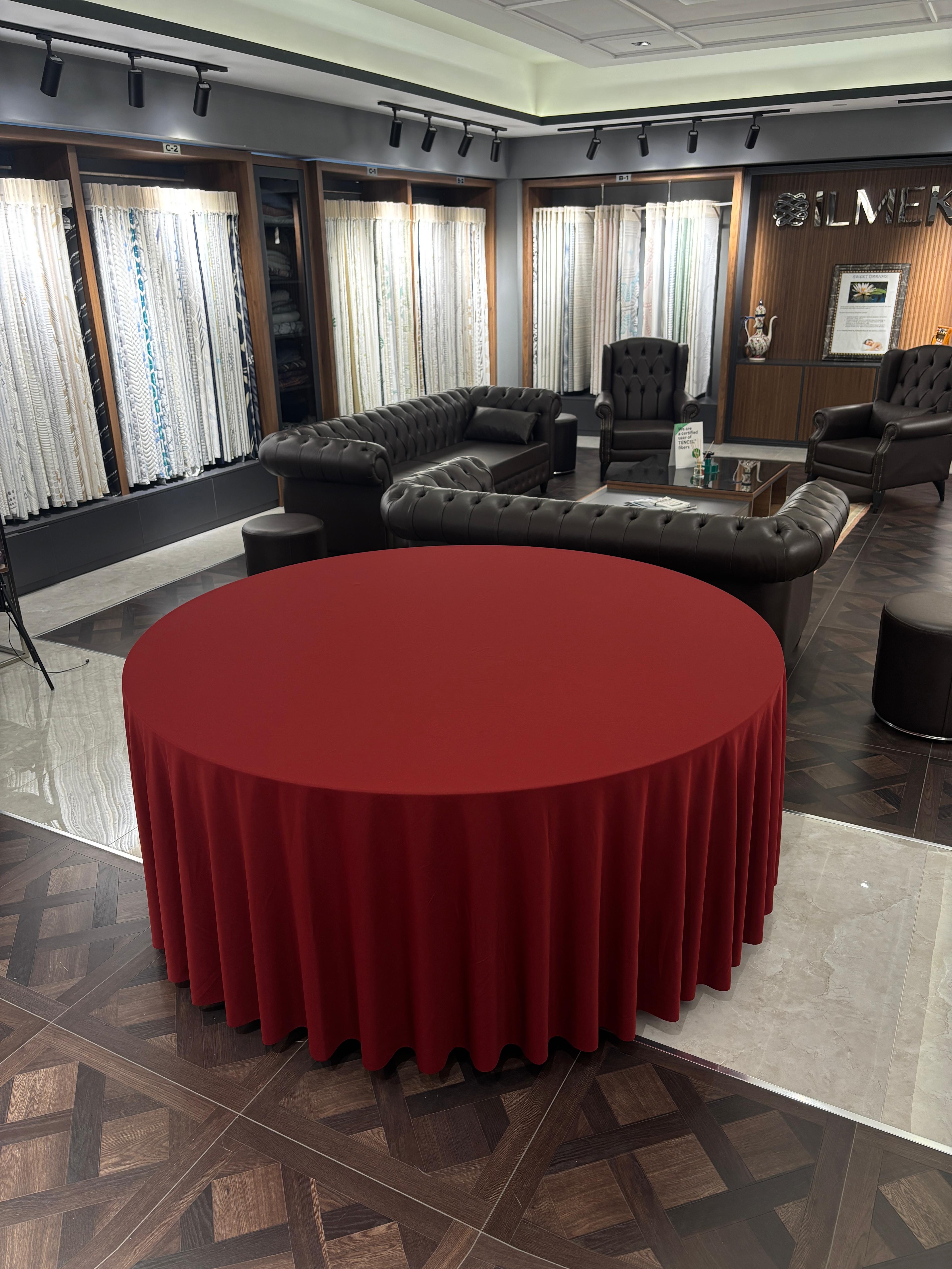 Bordo 320cm Masa Örtüsü / Jarse Kumaş