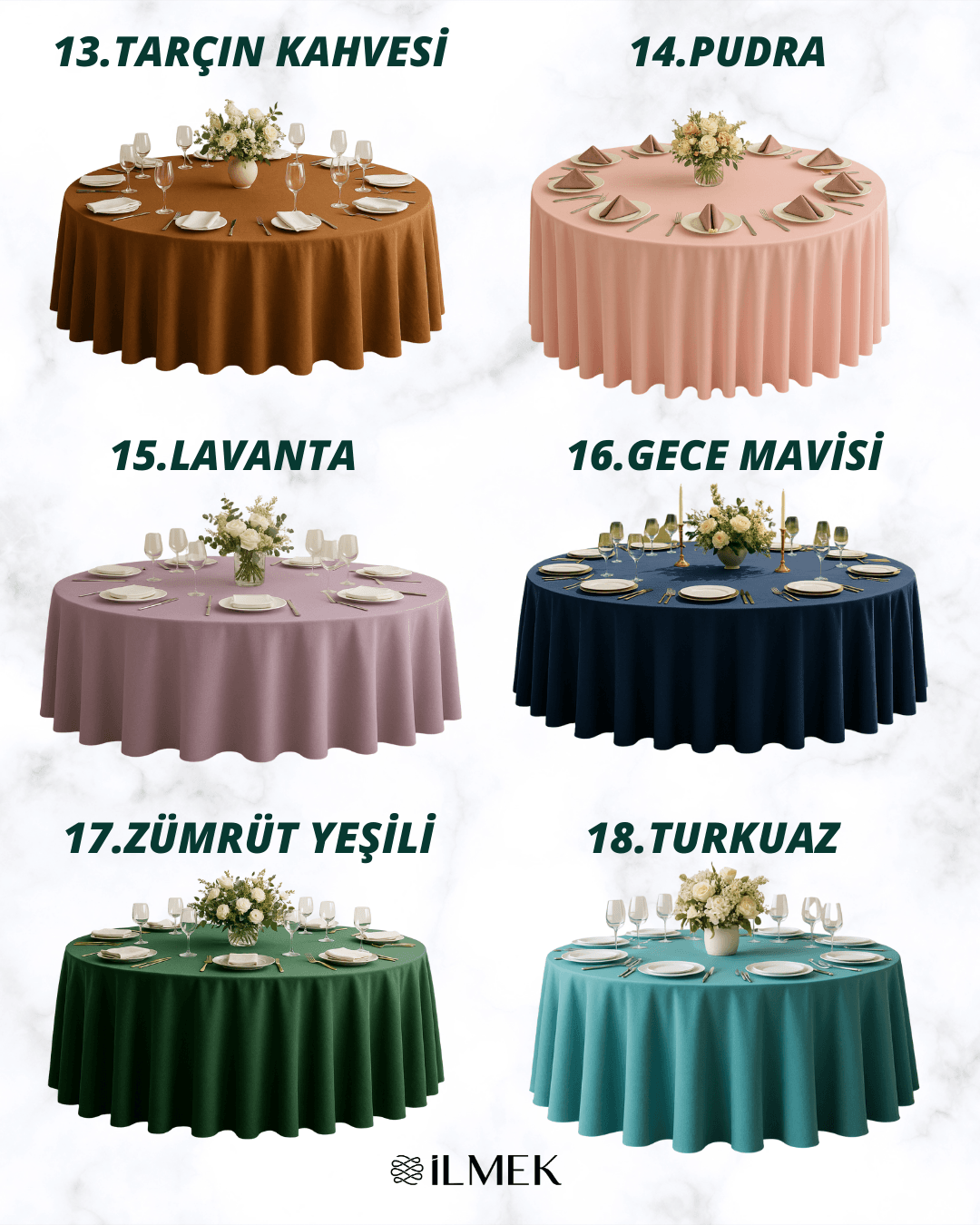 Çikolata Rengi 320cm Masa Örtüsü / Jarse Kumaş