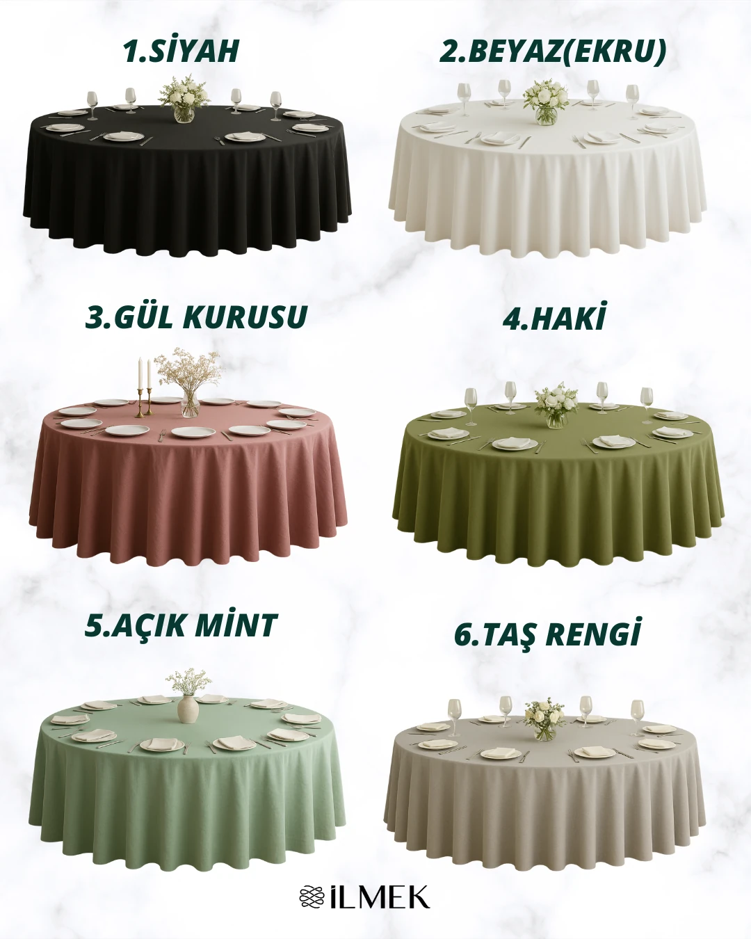 Zümrüt Yeşili 320cm Masa Örtüsü / Jarse Kumaş