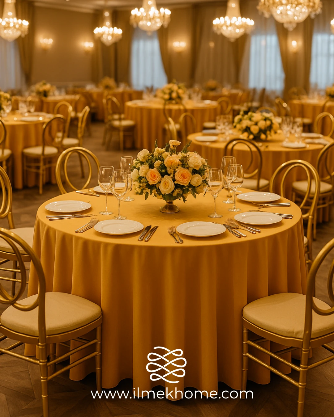 Hardal Sarısı 320cm Masa Örtüsü / Jarse Kumaş