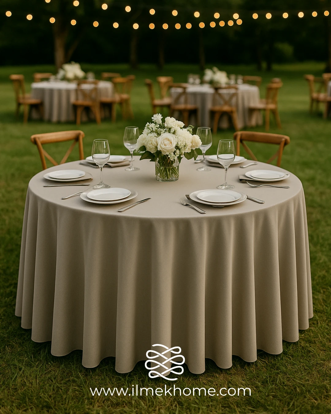 Taş Rengi 320cm Masa Örtüsü / Jarse Kumaş