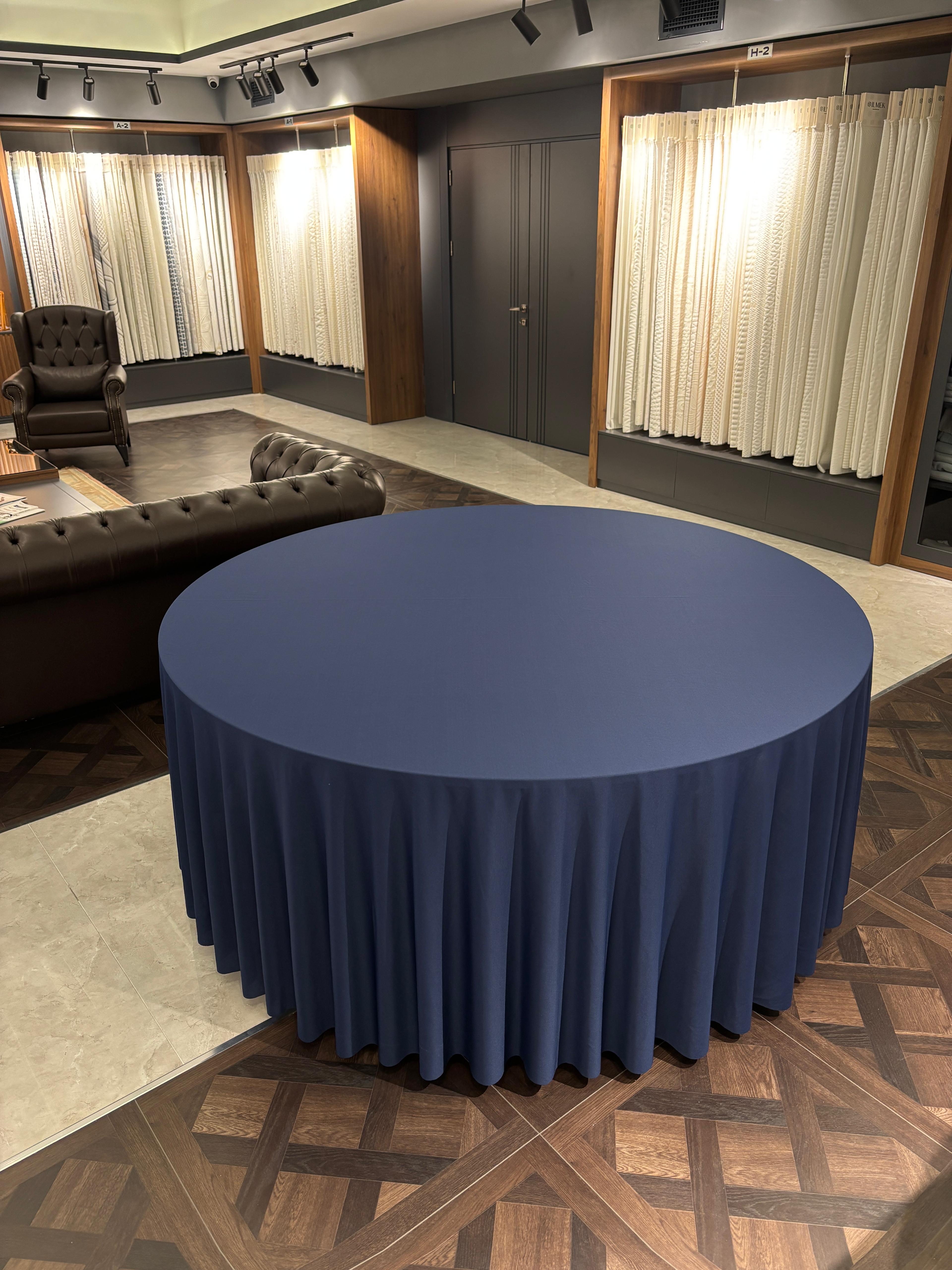 Gece Mavisi 320cm Masa Örtüsü / Jarse Kumaş