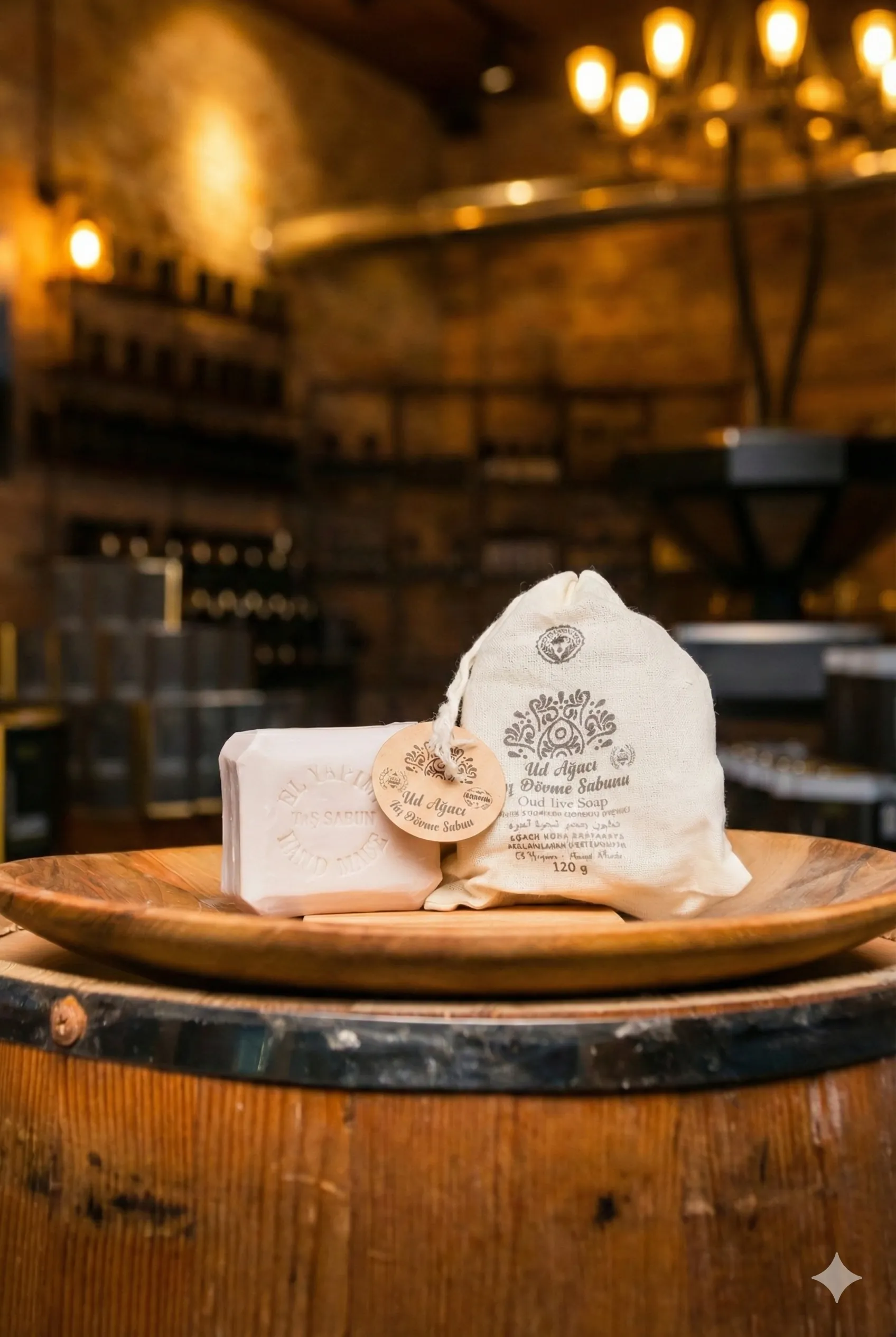 Ud Ağacı Taş Dövme Sabunu (120 Gr.)