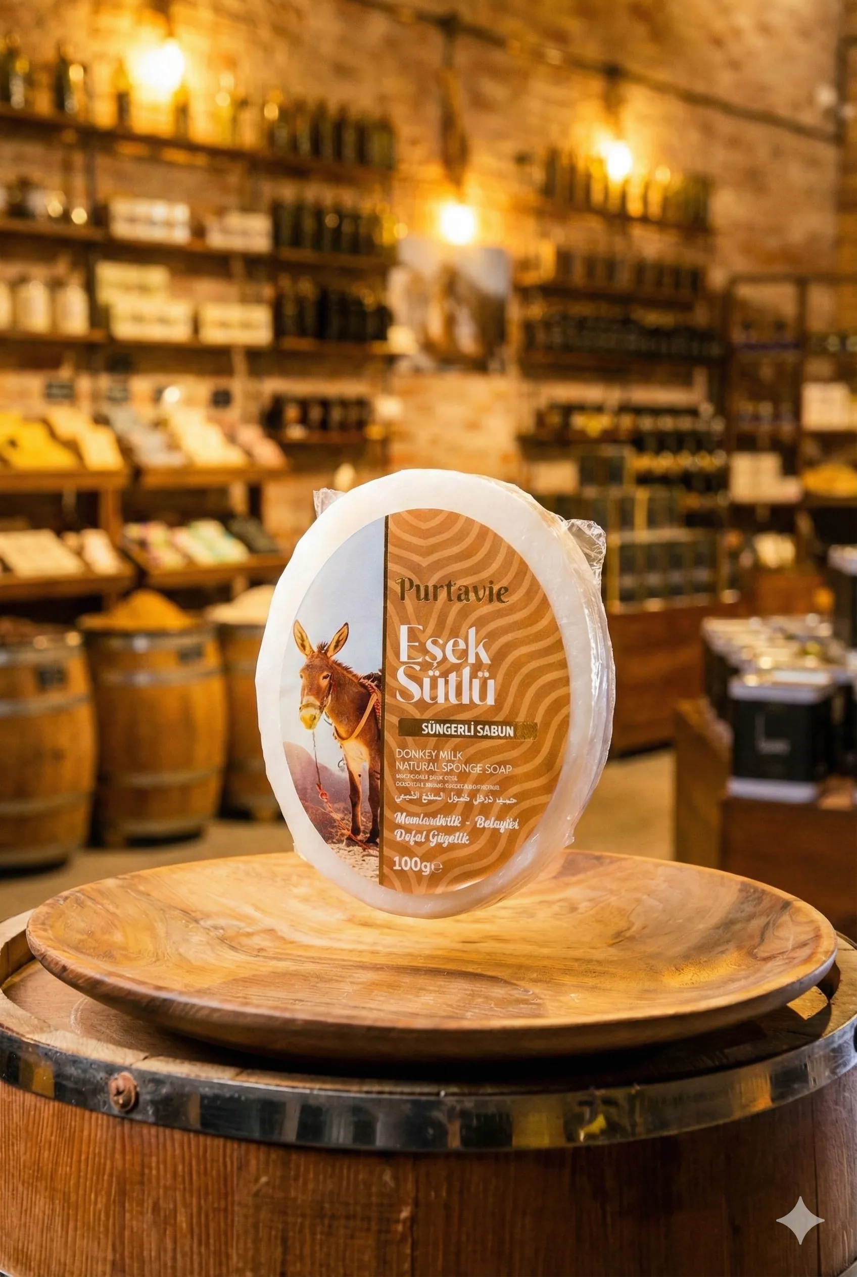 Eşek Sütü Süngerli Sabun (100 Gr.)