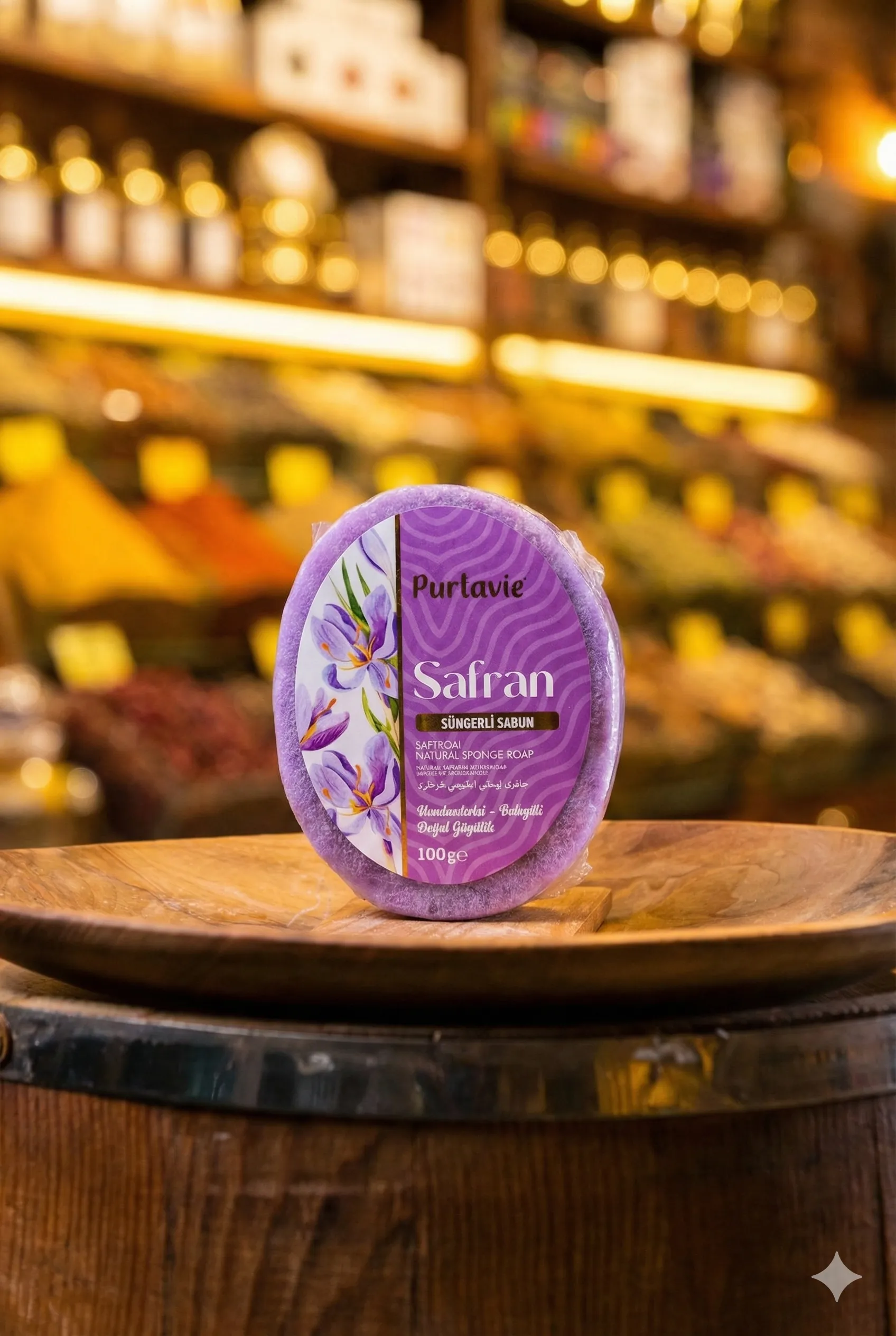 Safran Süngerli Sabun (100 Gr.)