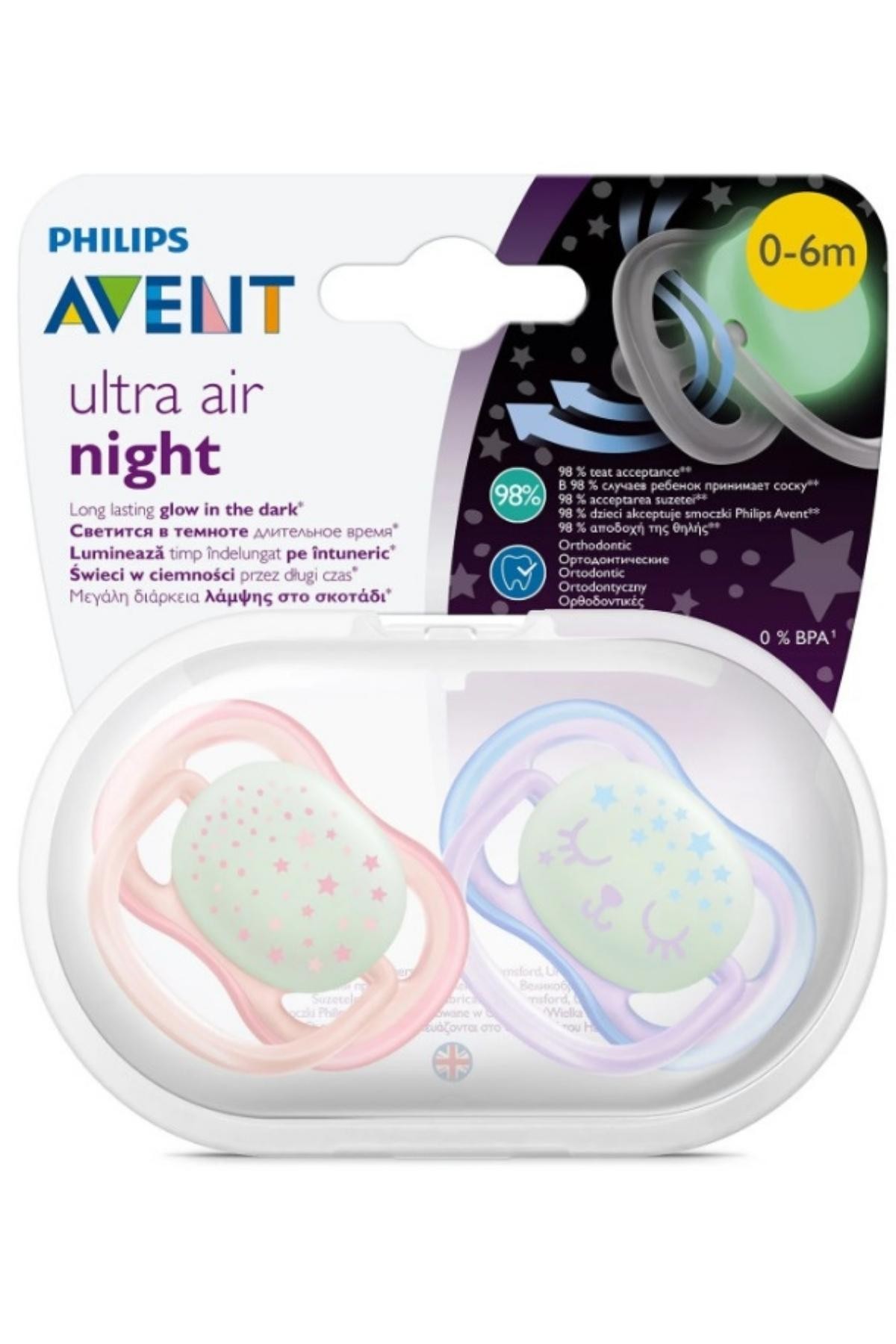 İkinci Şans - Philips Avent Ultra Air Gece Emziği 0-6 Ay Kız