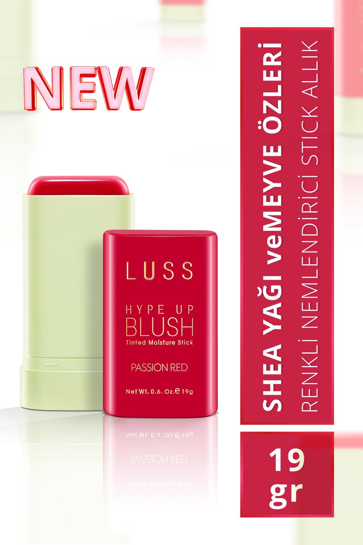 LUSS HYPE UP BLUSH STICK ALLIK Passion RED