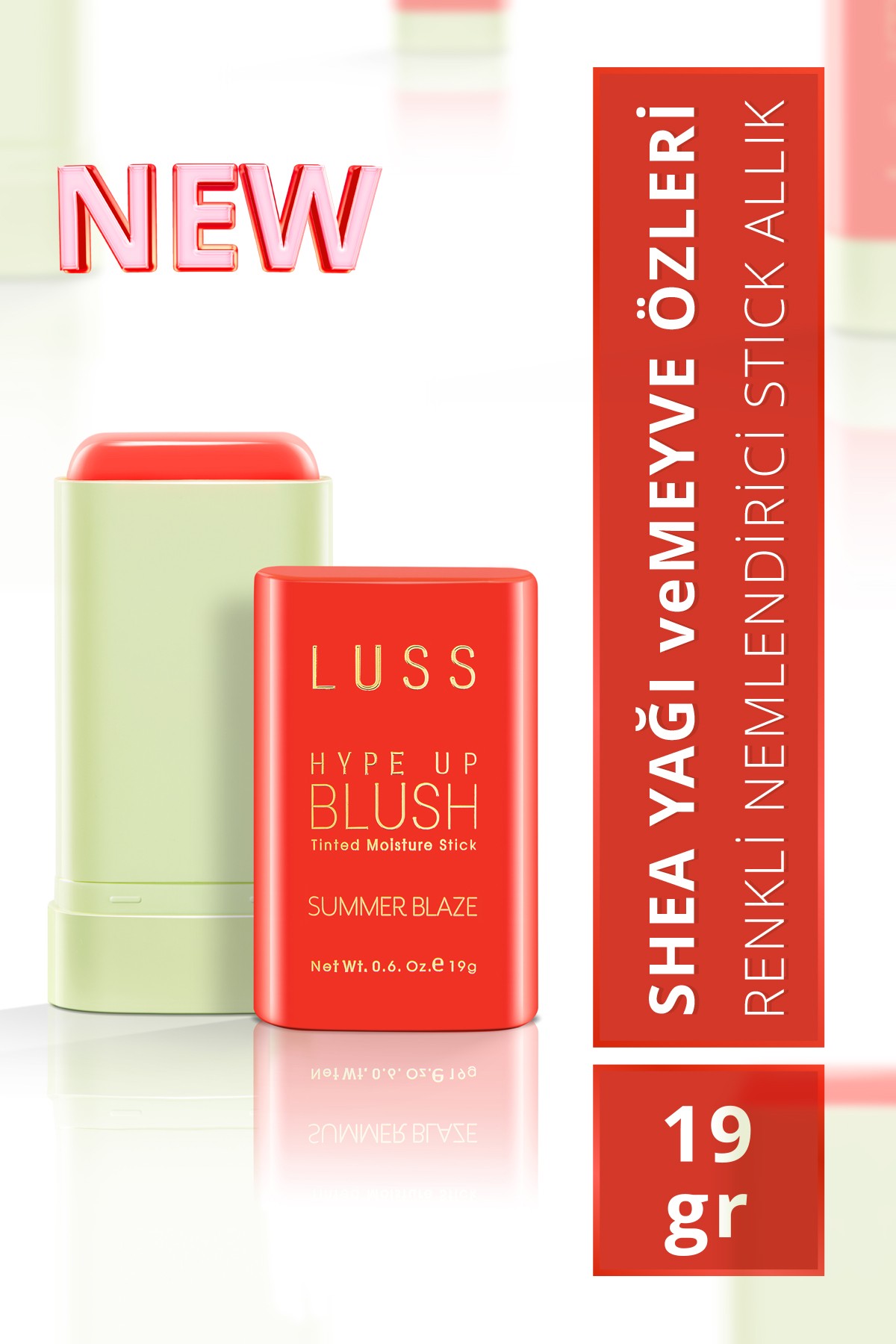 LUSS HYPE UP BLUSH STICK ALLIK Summer Blaze Şeftali ton