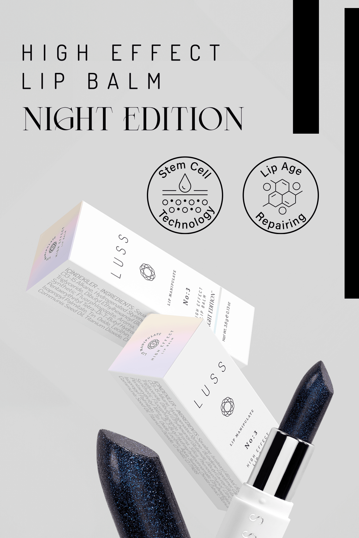 LUSS Lip Balm High Effect Night Edition