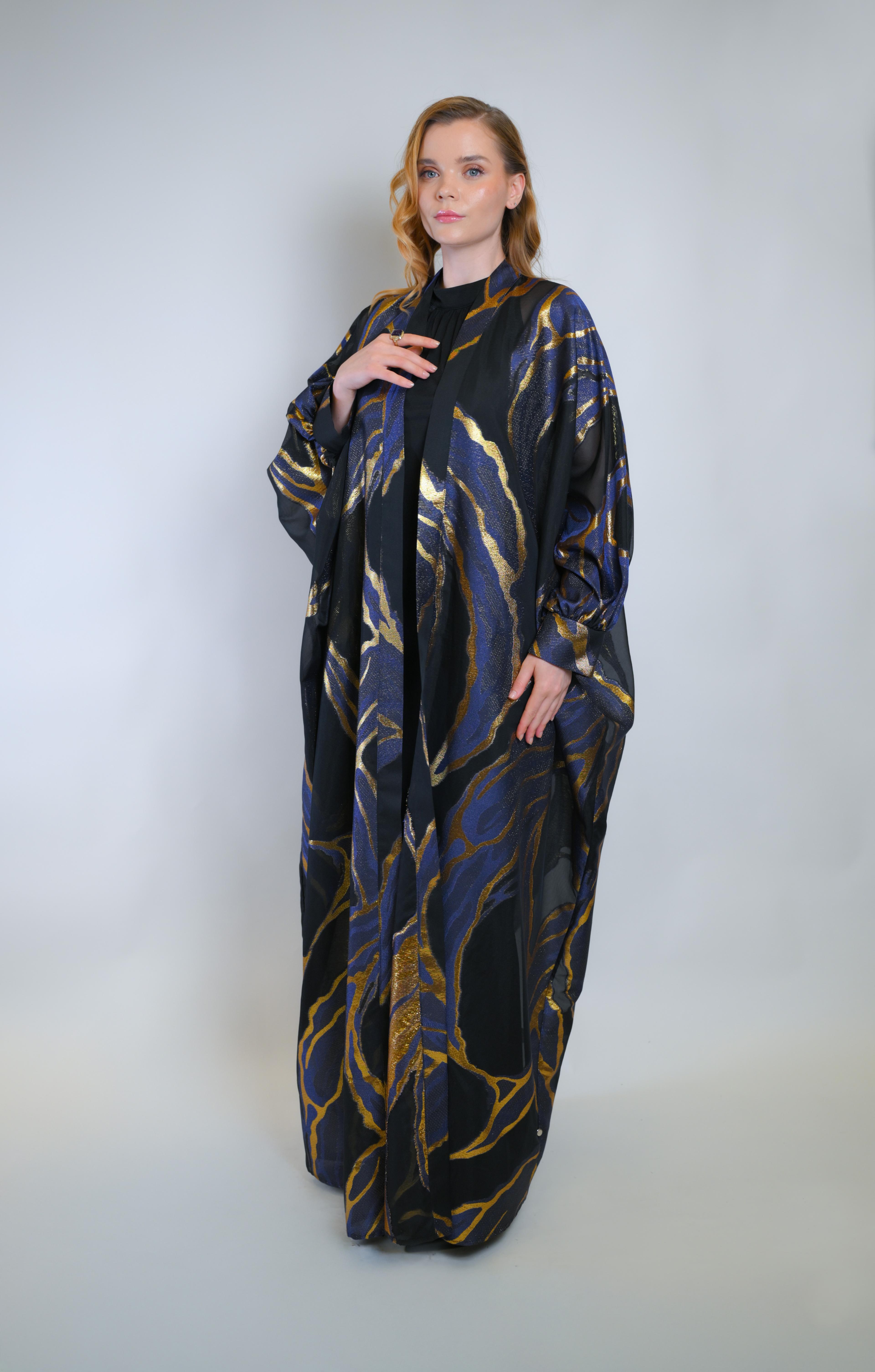Jakar Kumaş Ve İç Elbiseli Sendi Kumaş İkili Takım Abaya